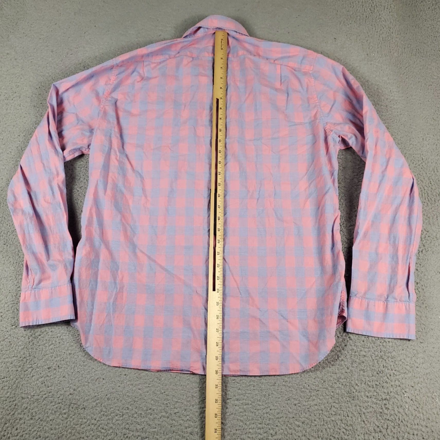 Bonobos Bonobos Button-Up Shirt Mens XL Pink Blue Check Long Sleeve Casual Modern Size US XL / EU 56 / 4 - 3 Thumbnail