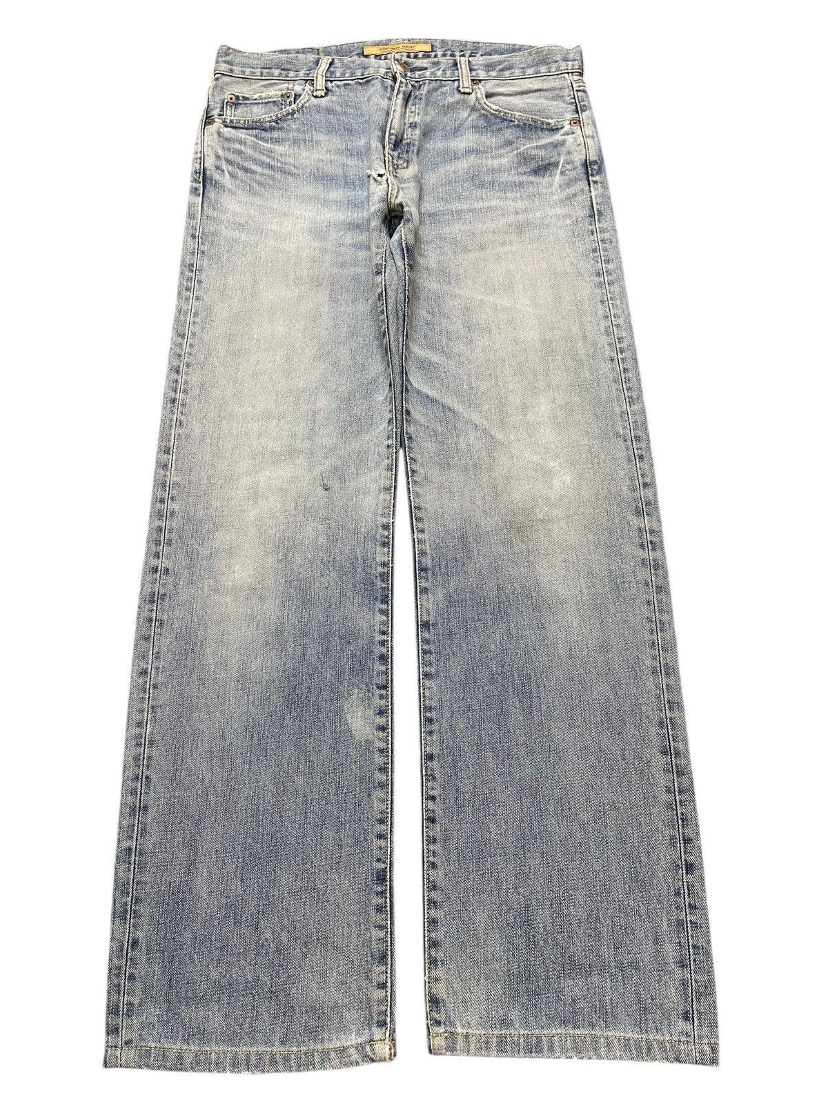 Uniqlo Vintage Japan Uniqlo Blue Faded Wash Whiskers Style Loose Size US 34 / EU 50 - 1 Thumbnail