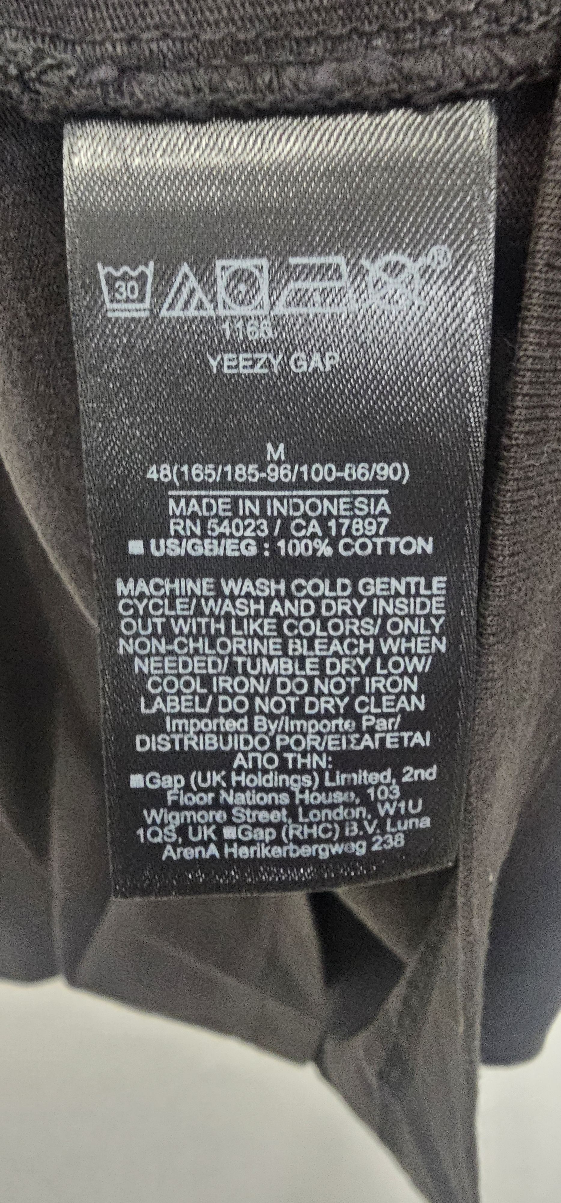Gap × Yeezy Yzy X Gap Long sleeve Jersey Size US M / EU 48-50 / 2 - 4 Thumbnail
