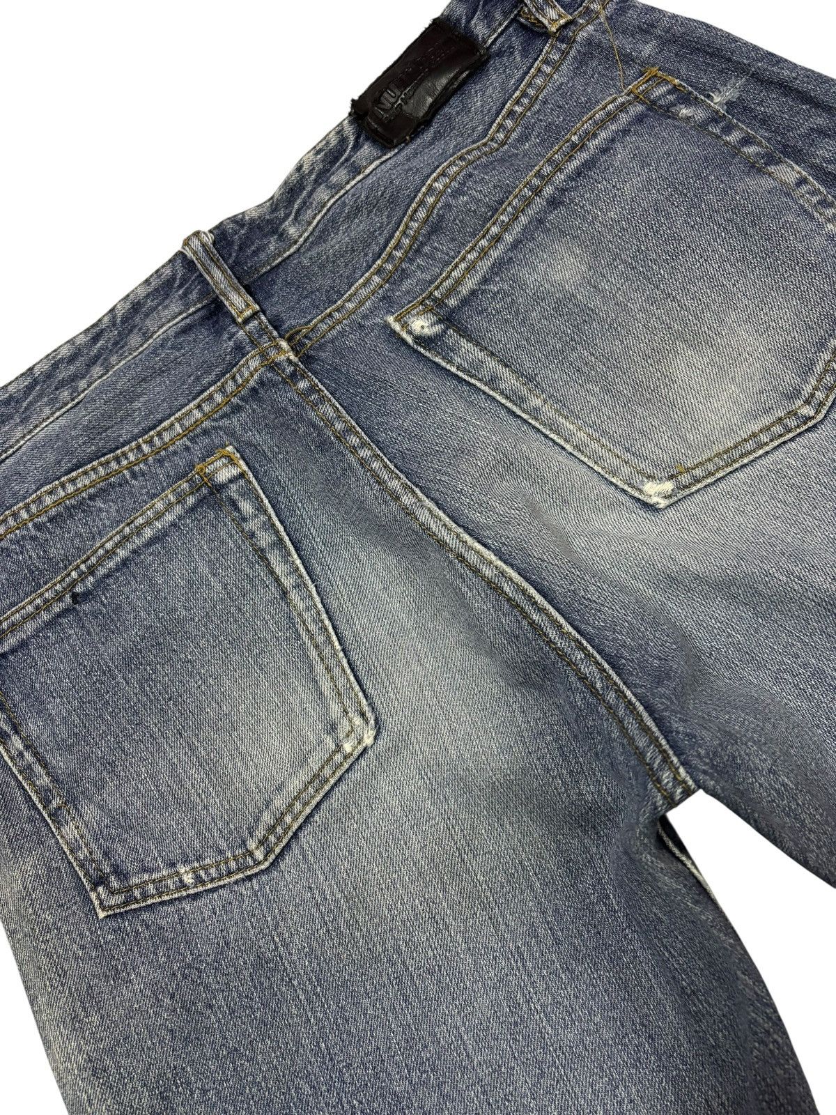 Japanese Brand Vtg Back Number Homme Japan Distressed Jeans Size US 31 - 5 Thumbnail