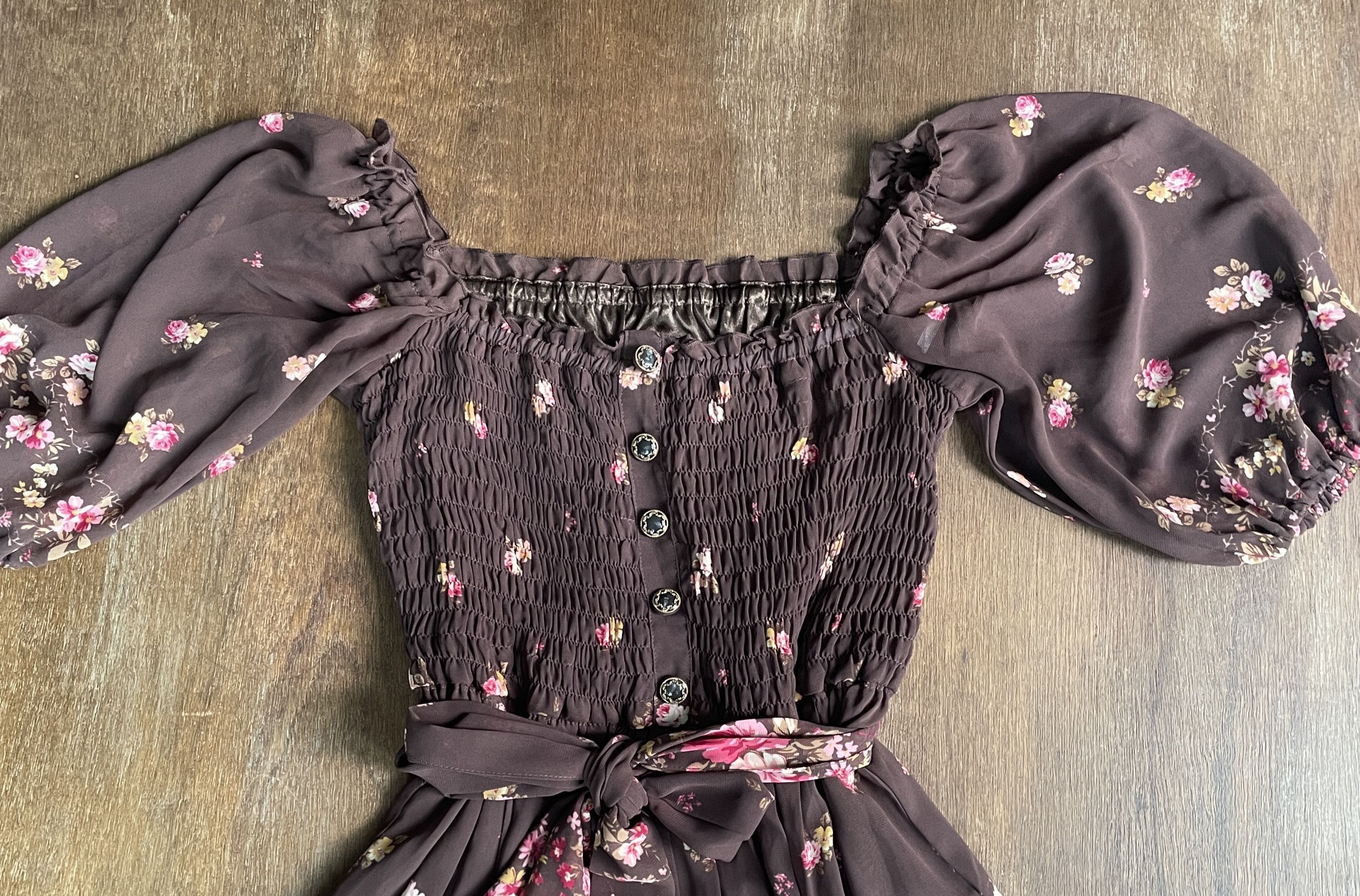 LIZ LISA LIZ LISA Japanese Floral Puff Mini Dress Size S / US 4 / IT 40 - 2 Thumbnail