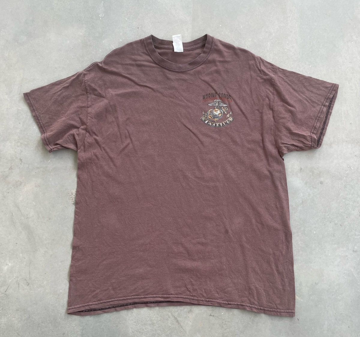 Vintage VINTAGE MARINE CORPS VETERANS TEE Size US XL / EU 56 / 4 - 3 Thumbnail