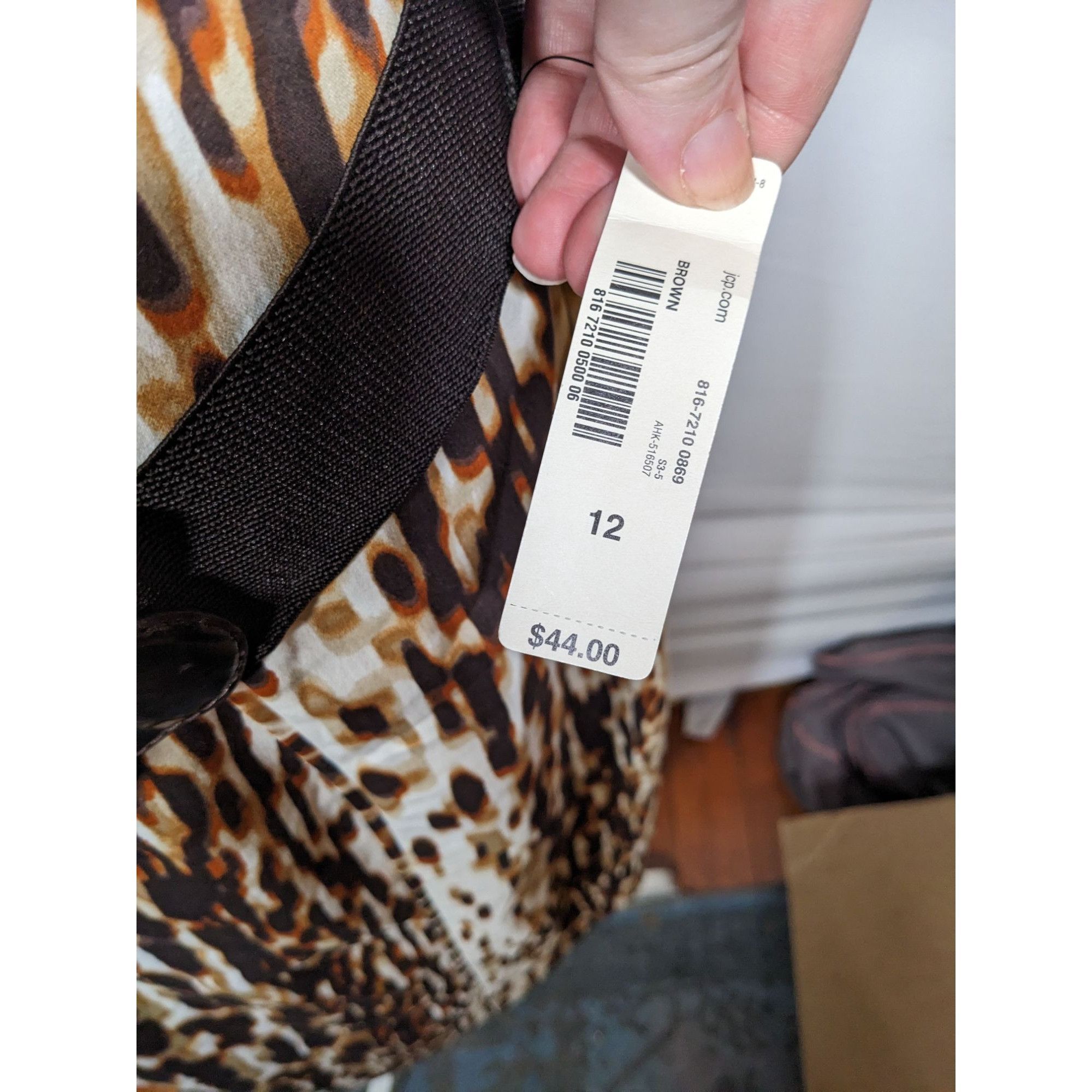 Worthington Worthington Brown Abstract Animal Print Knee Length Skirt Wi Size 34" / US 12 / IT 48 - 5 Thumbnail