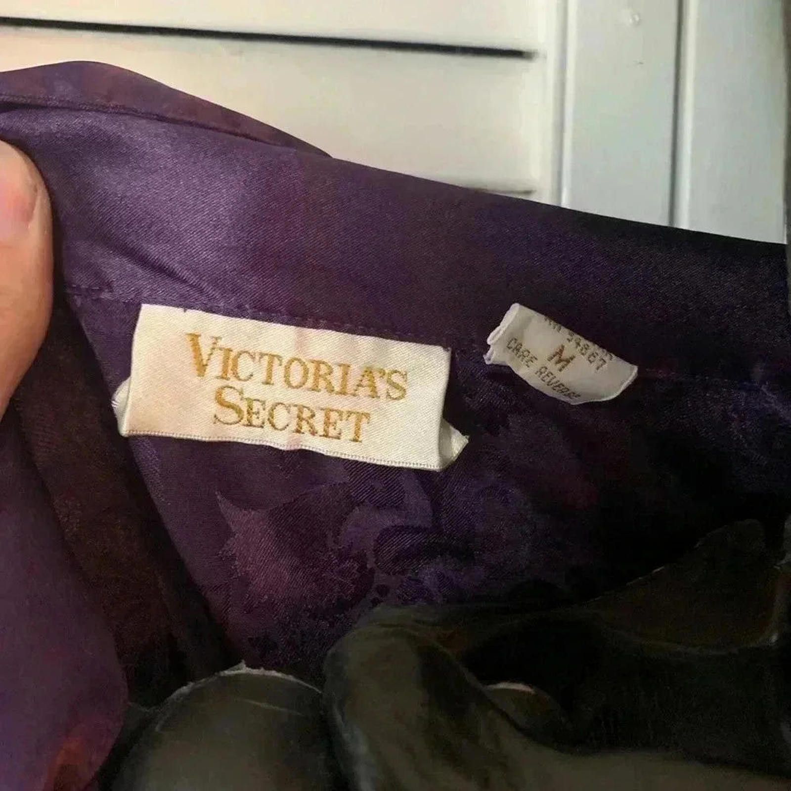 Designer Victoria's Secret Purple Satin Robe Size ONE SIZE - 4 Thumbnail