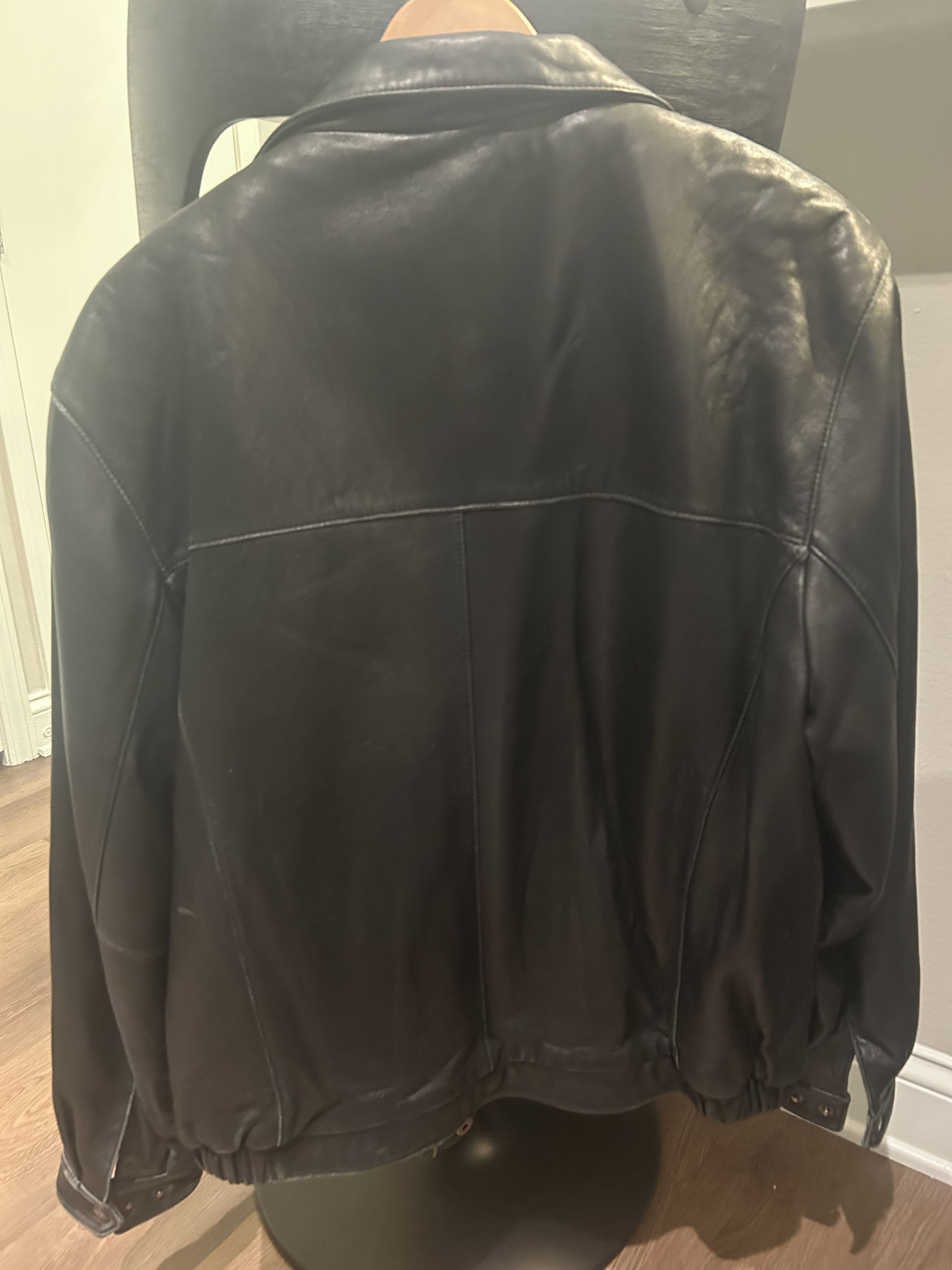 Other Leather Bomber Jacket (Couture by J. Park) - Black - Medium Size US M / EU 48-50 / 2 - 2 Thumbnail