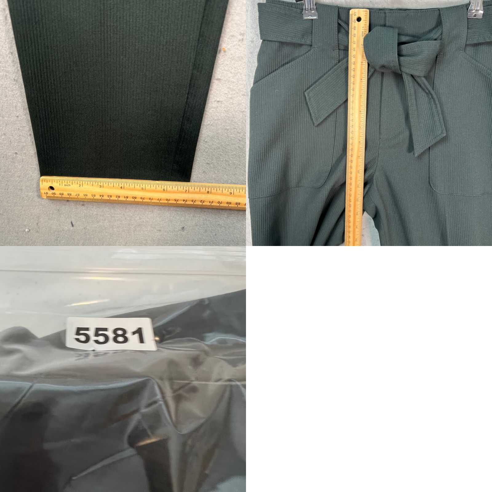 Club Monaco Club Monaco Womens Pants Dark Green High-Waist Trousers w/ Tie Belt Adult 4 Inseam 29 in Green Dress Pants Preppy Womens Size 27" / US 4 / IT 40 - 8 Thumbnail