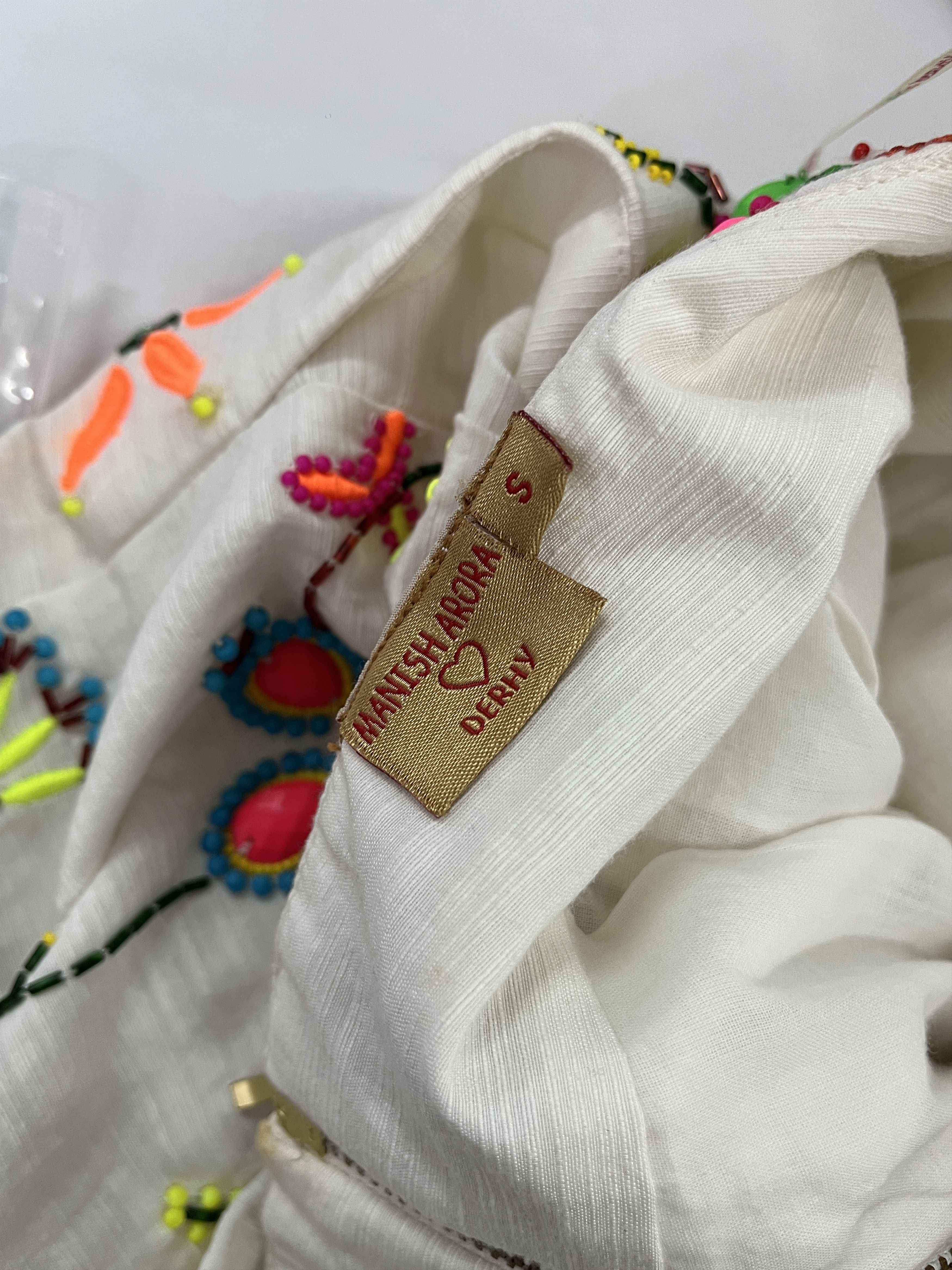 Manish Arora Manish Arora Beige Beaded A-Line Skirt Size 27" / US 4 / IT 40 - 5 Thumbnail