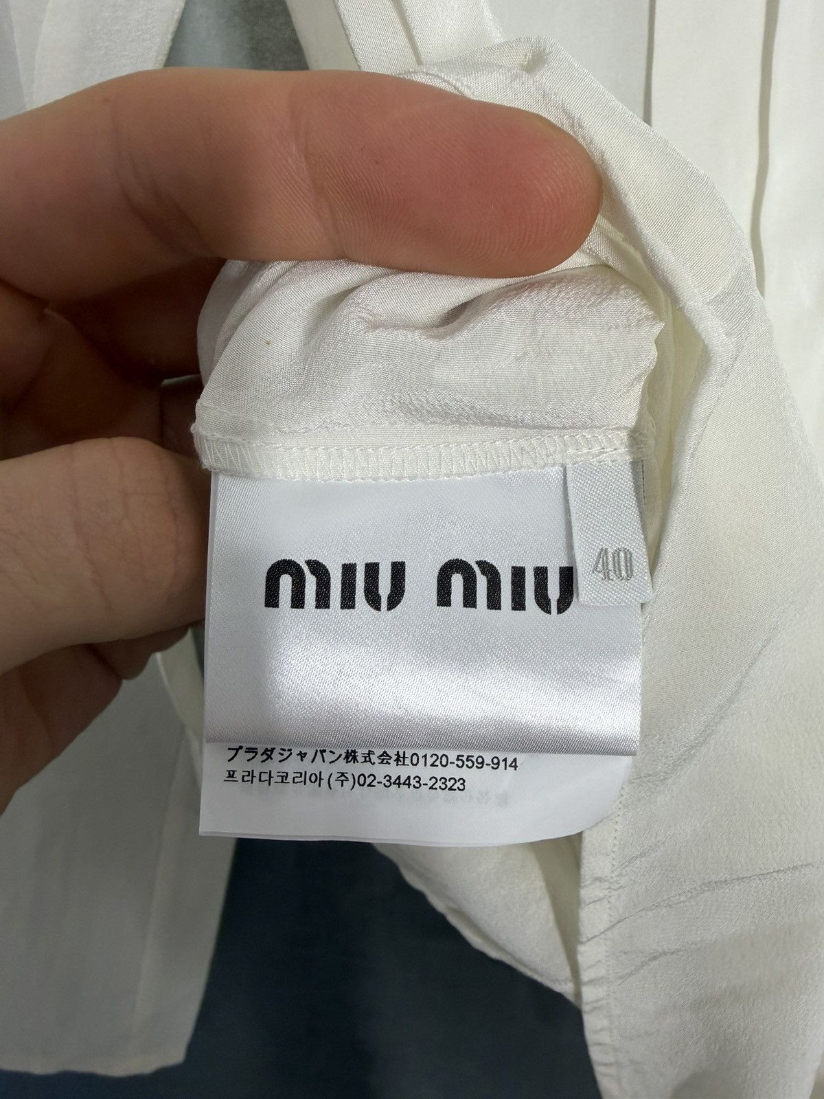 Miu Miu Miu Miu Silk 1/3 Back Zip Blouse Size S / US 4 / IT 40 - 9 Thumbnail