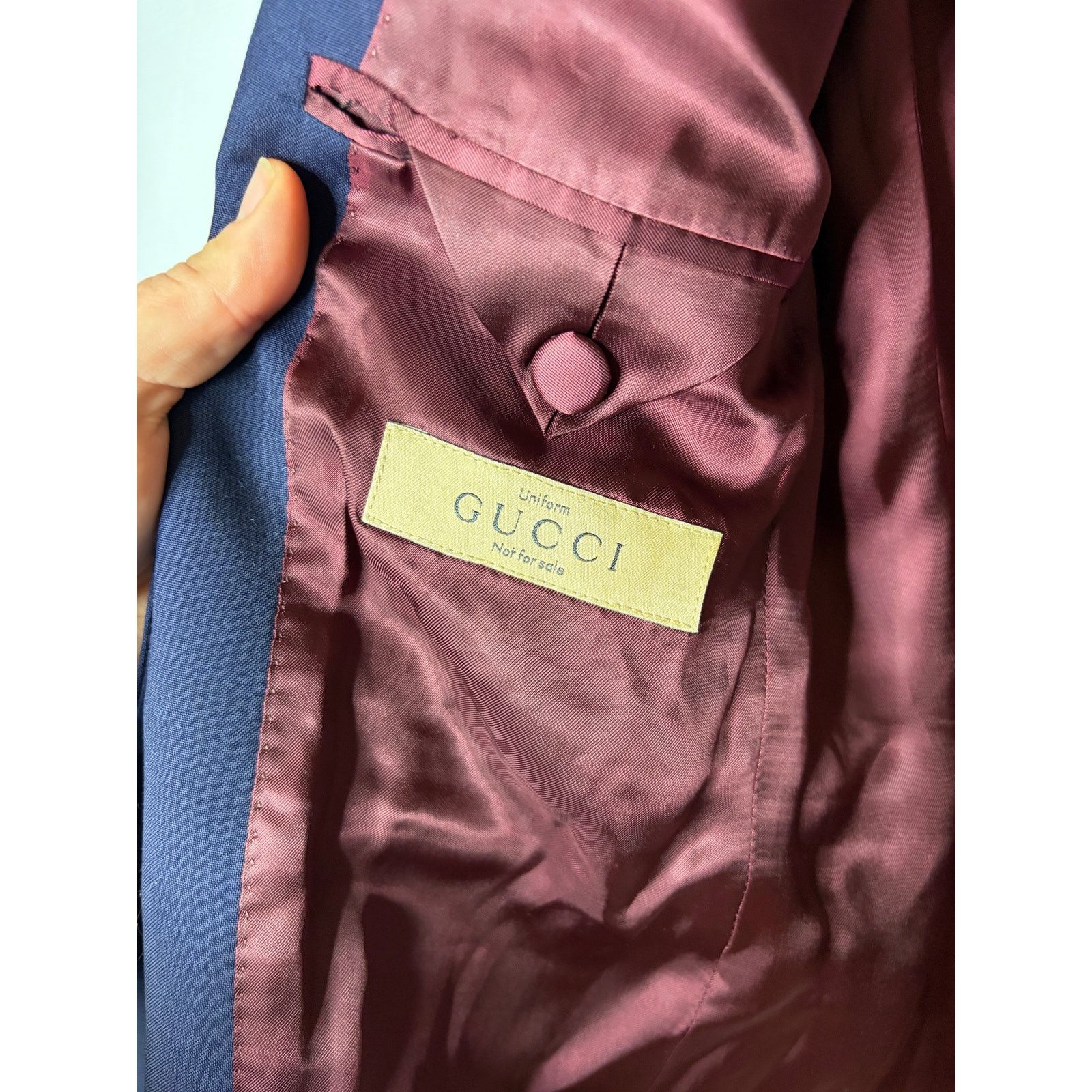 Gucci Gucci uniform Blue wool mohair blazer sport jacket Size 36R - 2 Thumbnail