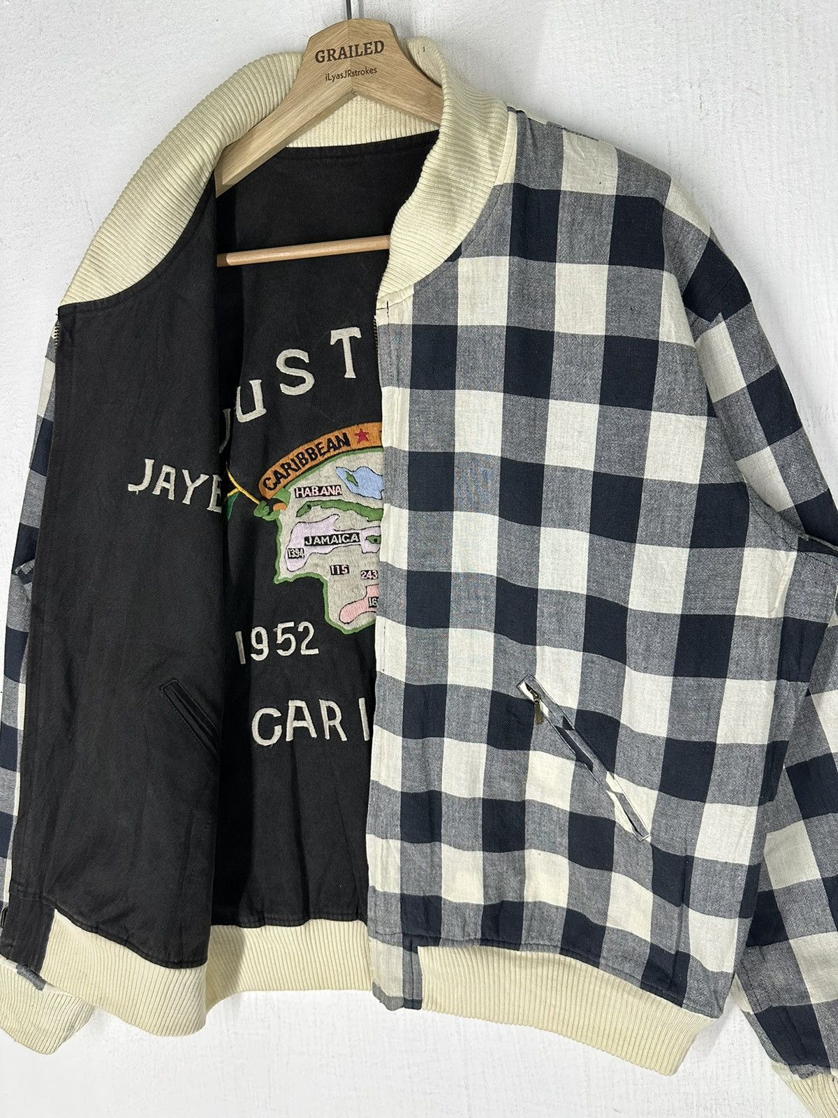 Caribbean Vintage Caribbean Just Bigi JayBay Reversible Bomber Jacket Size US M / EU 48-50 / 2 - 2 Thumbnail