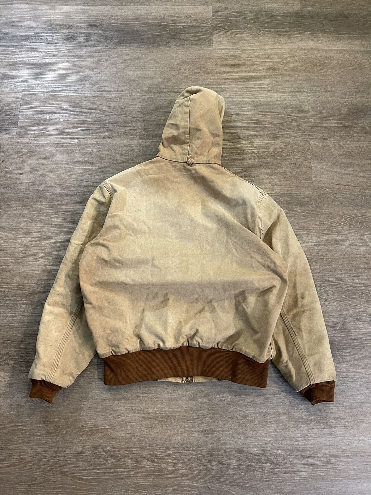 Carhartt × Vintage Y2K Distressed Tan Carhartt Jacket Paint Stains Size US L / EU 52-54 / 3 - 5 Thumbnail