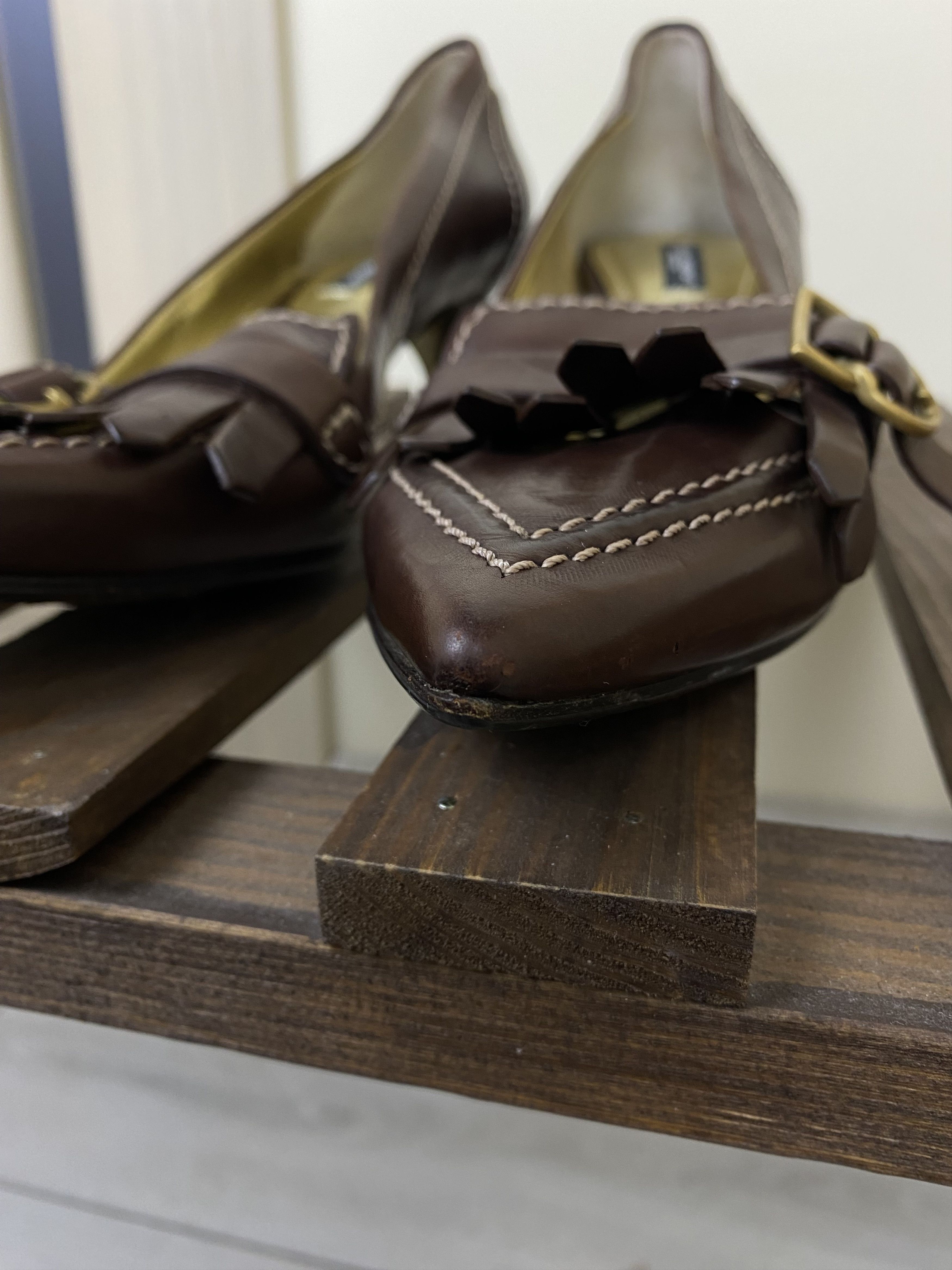 Dolce & Gabbana DOLCE & GABBANA DK BROWN SHOES W/FRINGE BUCKLE Size US 9 / IT 39 - 9 Thumbnail
