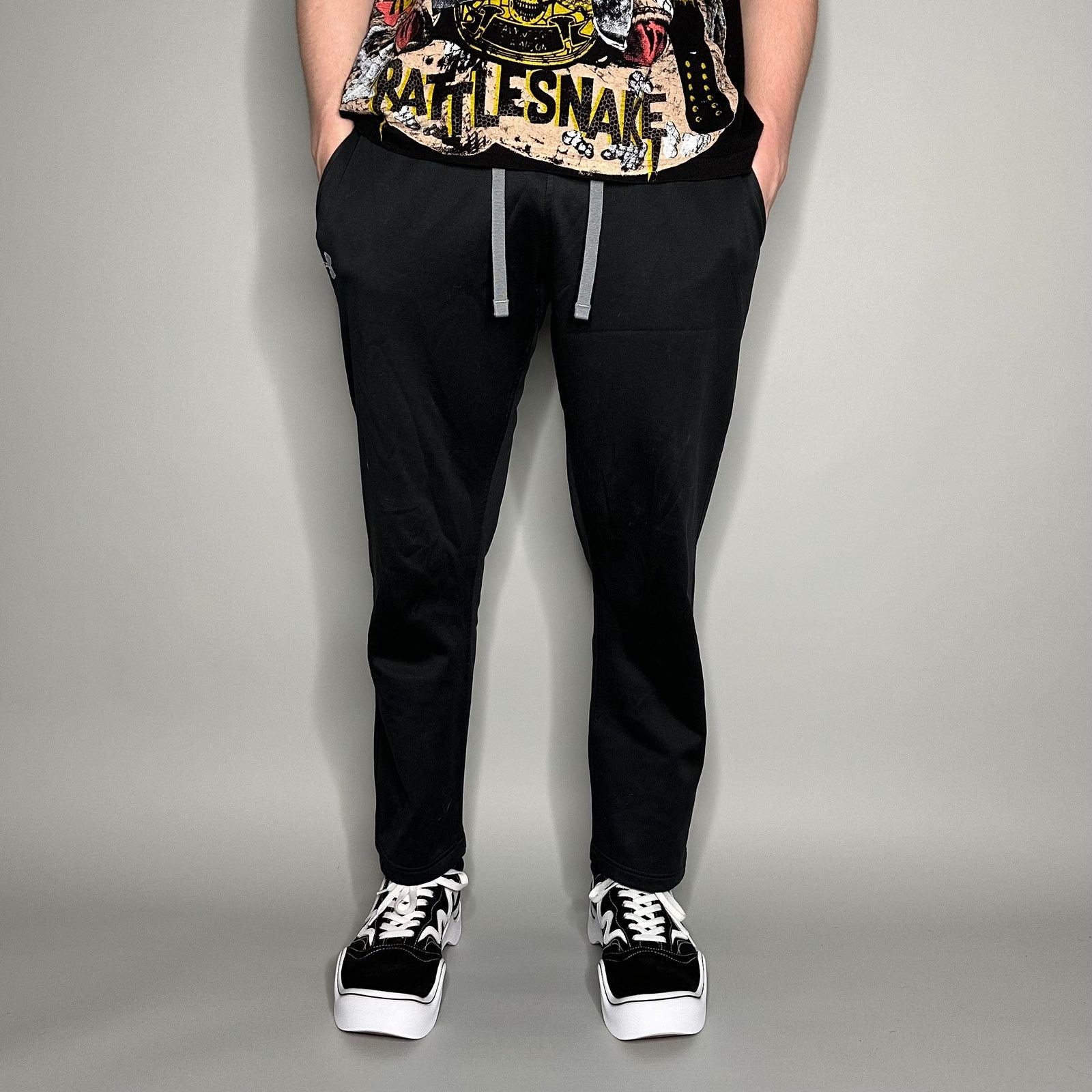 Under Armour Vintage Y2K Under Armour Sweatpants Mens M Black Polyester Size US 32 / EU 48 - 2 Thumbnail