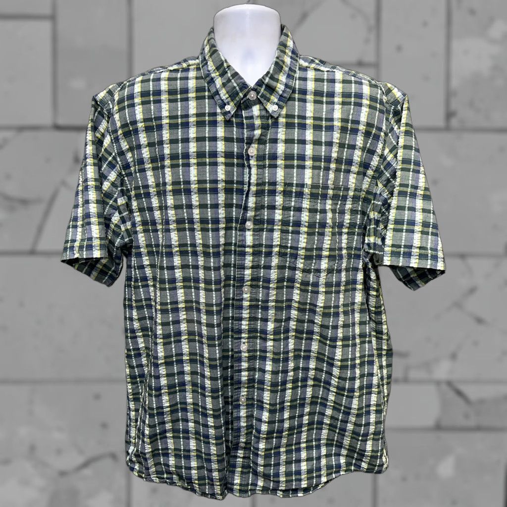CO Duluth Men Shirt Plaid Short Sleeve Button Front Green Cotton XLT Size US XL / EU 56 / 4 - 1 Thumbnail