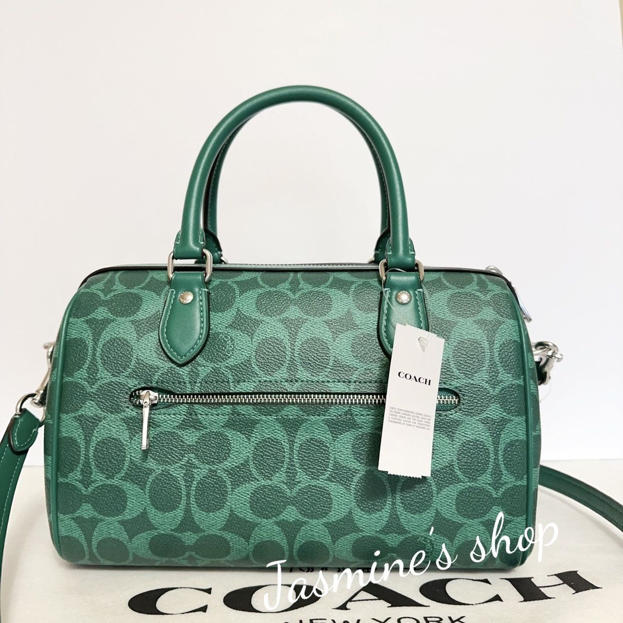 Coach NWT Coach Medium Rowan Satchel Bag In Signature Canvas CV961 Size ONE SIZE - 4 Thumbnail