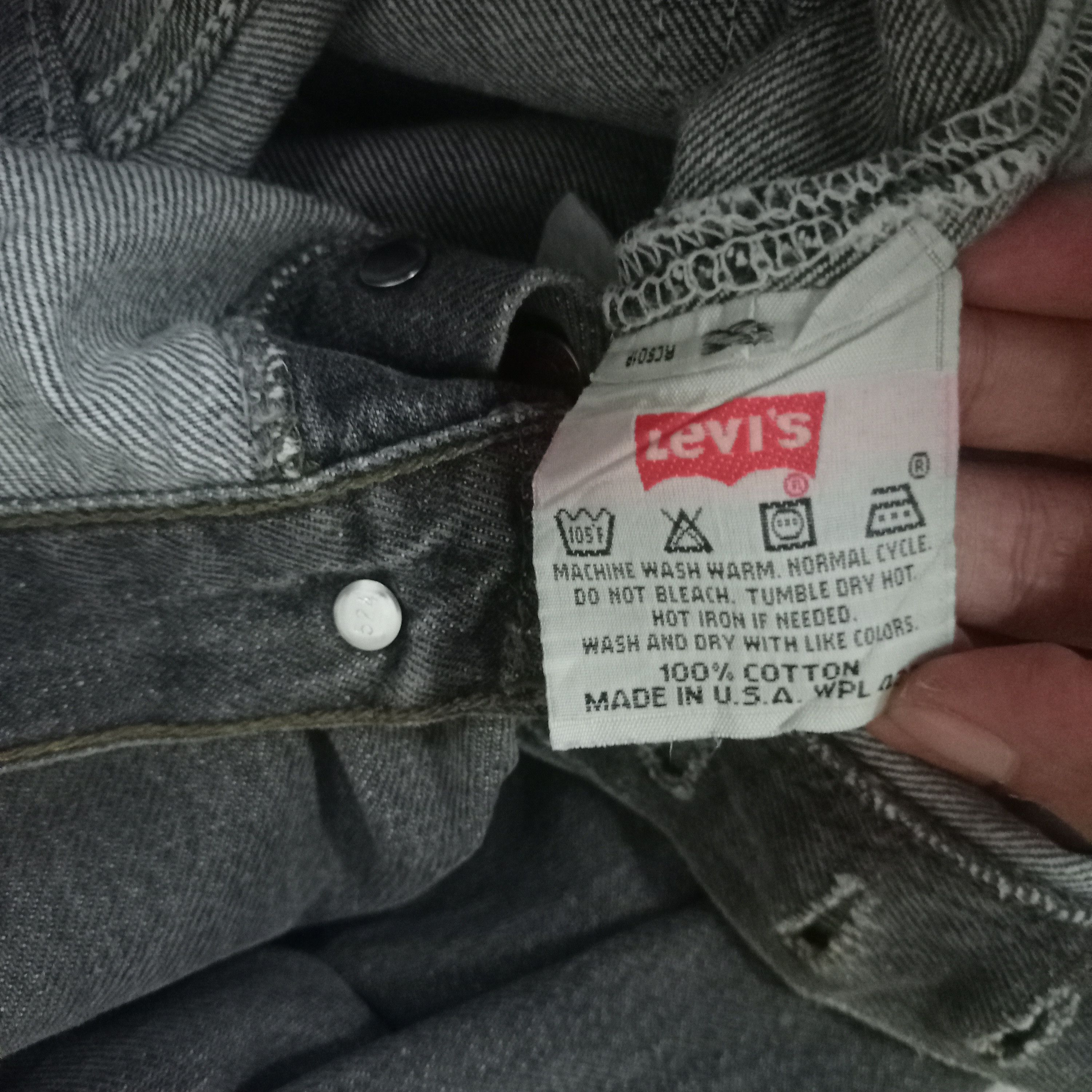 Levi's Vintage 90s Levis 501 Black Jeans 29x30 Size US 29 - 8 Thumbnail