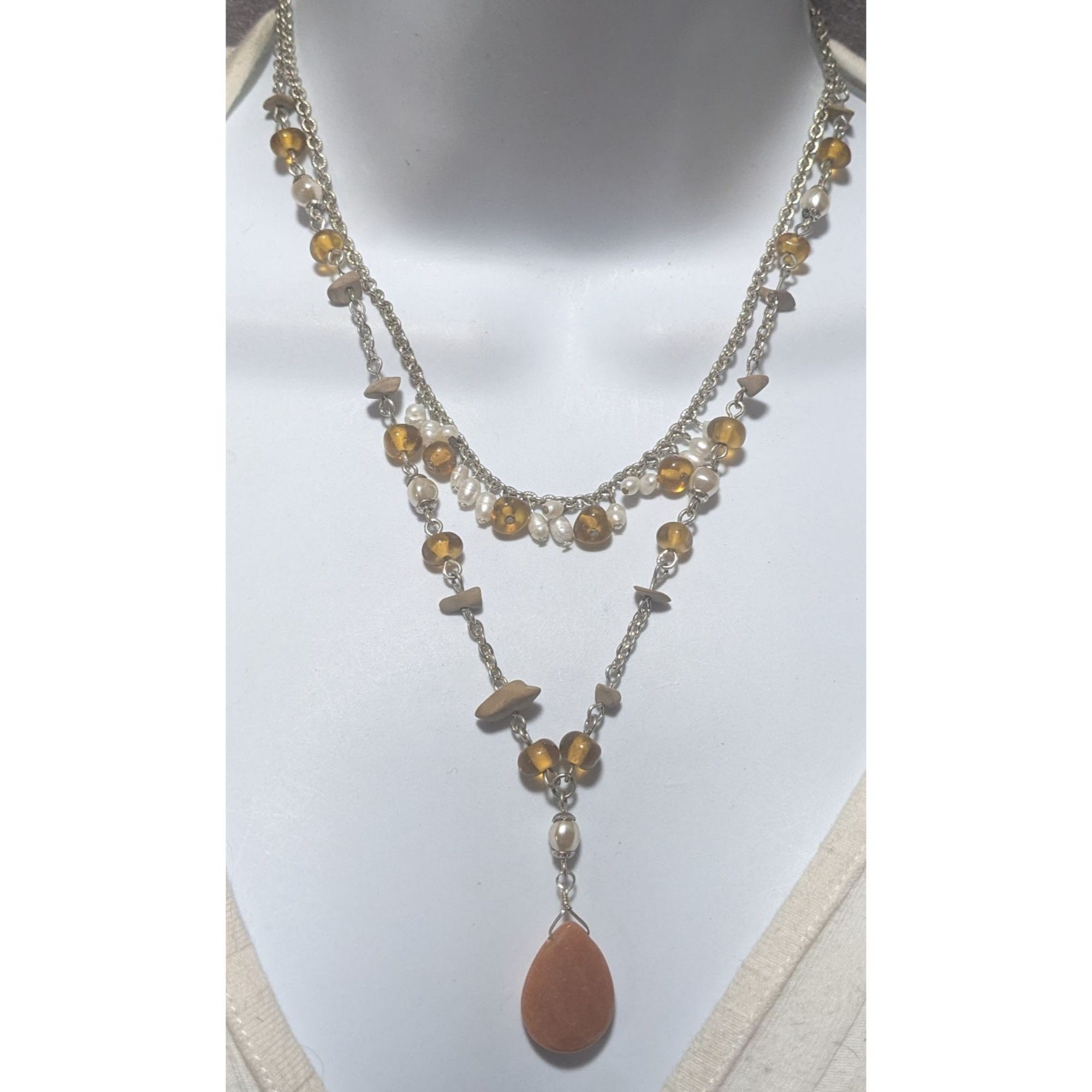 Other Avon Boho Layered Necklace With Gem And Pearl Beads Size ONE SIZE - 5 Thumbnail