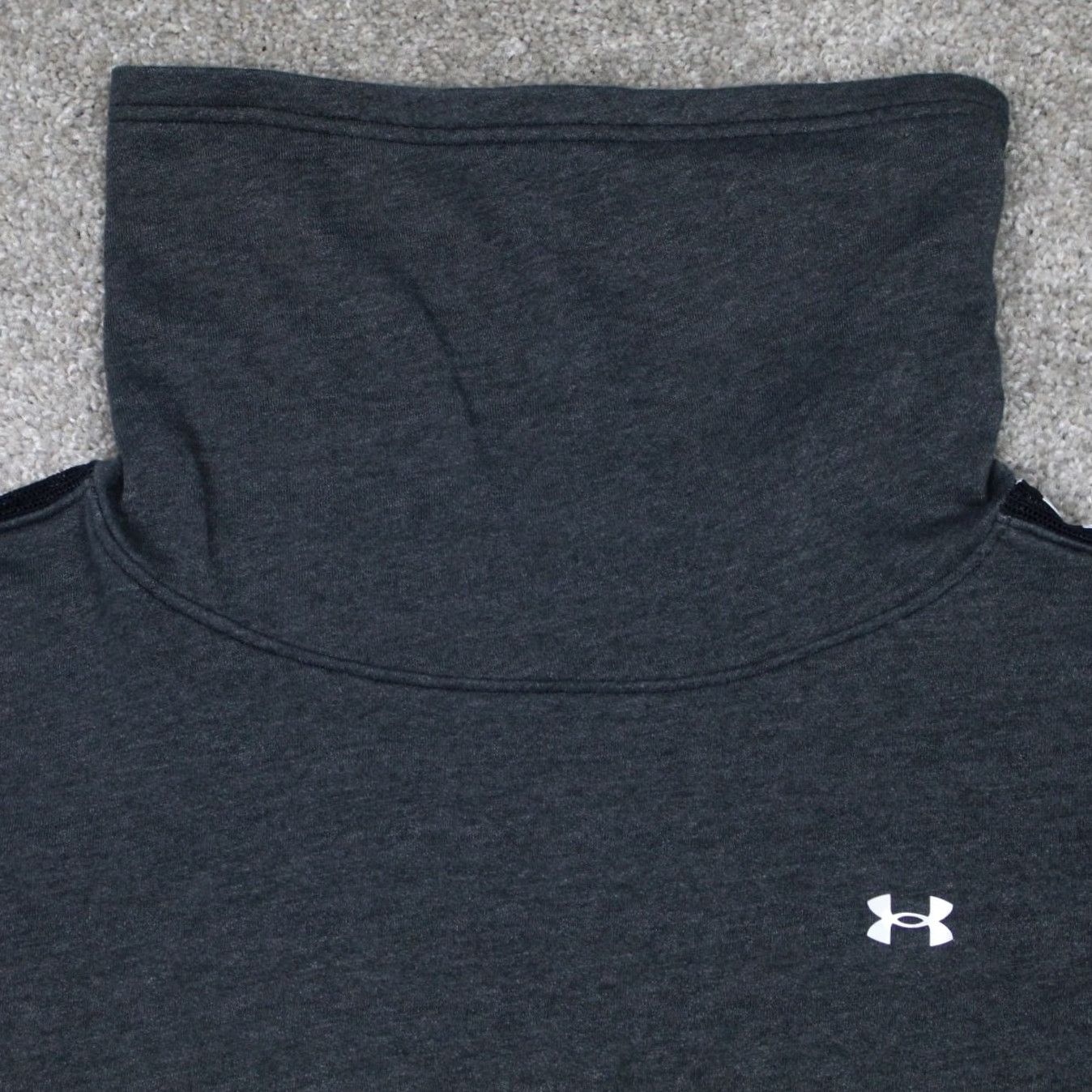 Under Armour Under Armour Sweatshirt Funnel Neck Taped Fleece Pullover Womens Medium Gray UA Pullover Size M / US 6-8 / IT 42-44 - 7 Thumbnail