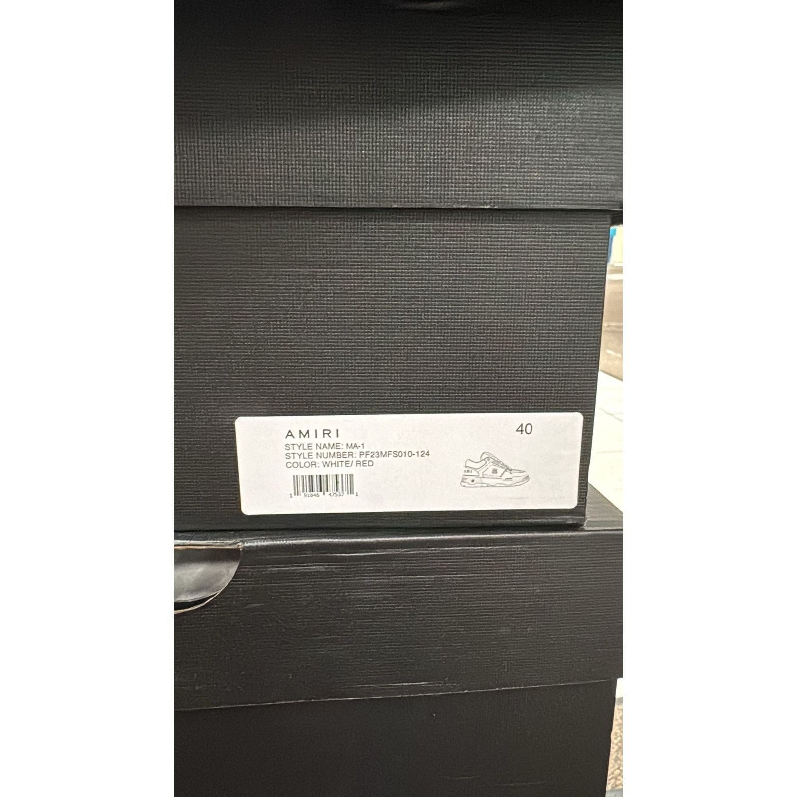 Amiri o1rshd1 MA-1 Low-Top Sneakers in White/ Red Size US 7 / EU 40 - 24 Thumbnail