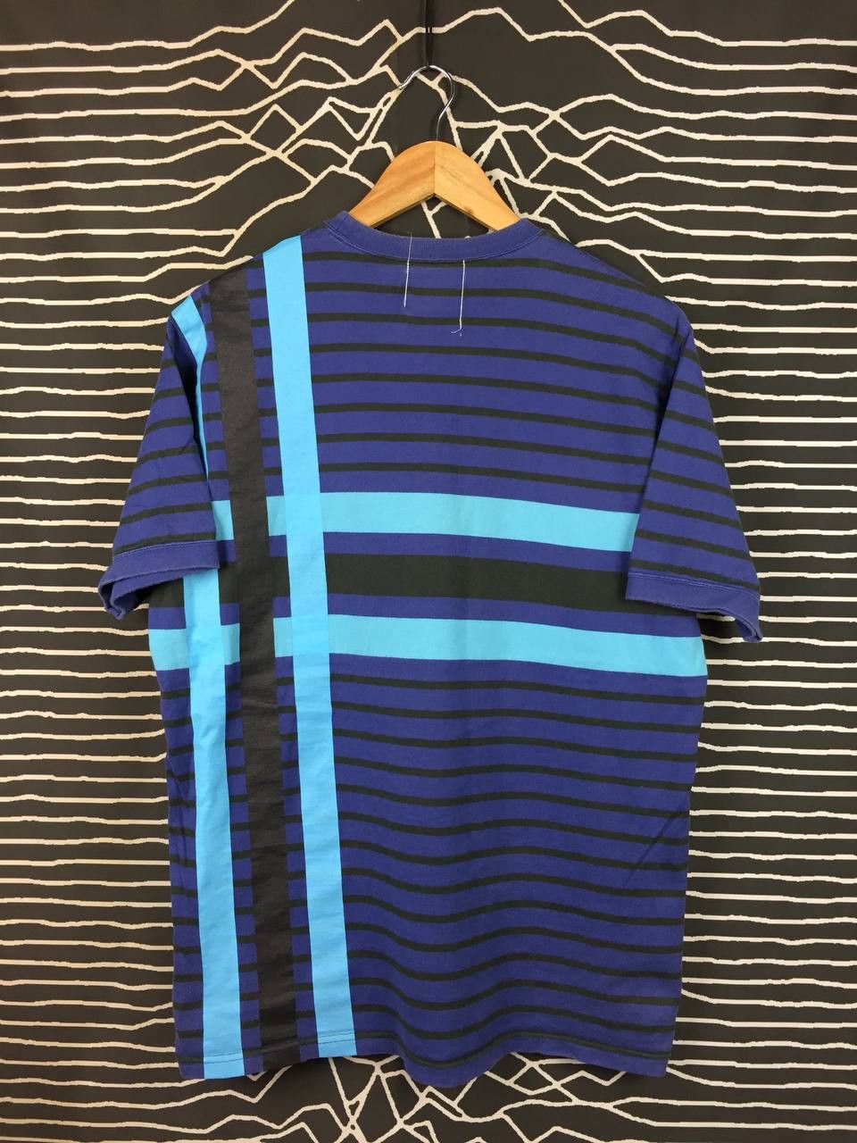 WHIZ LIMITED Whiz Limited Made In Japan Asymmetrical Striped Tee Size US L / EU 52-54 / 3 - 6 Thumbnail