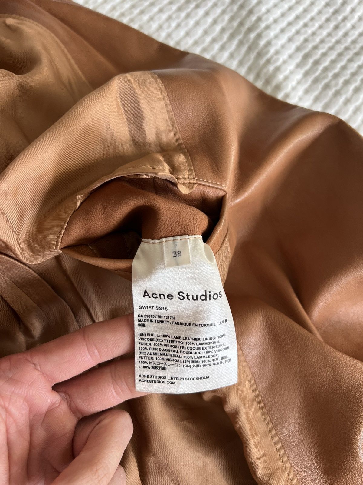Acne Studios Acne Studios Leather Swift Jacket Size M / US 6-8 / IT 42-44 - 9 Thumbnail
