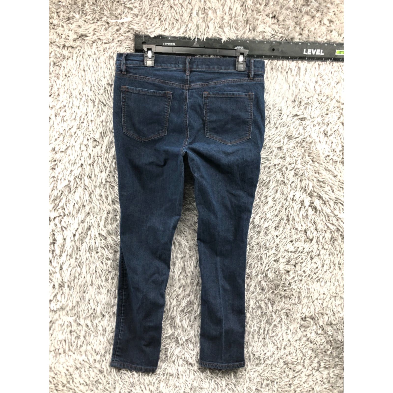 Loft LOFT Jeans Skinny 12 Womens Dark Blue Denim 5-Pocket Mid Rise Regular Fit Size 34" / US 12 / IT 48 - 5 Thumbnail