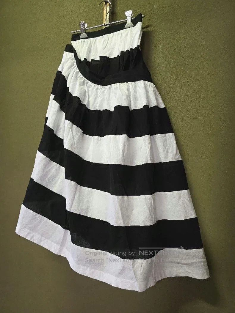 Junya Watanabe Junya Watanabe size S Black and White Striped Skirt Size 23" - 3 Thumbnail