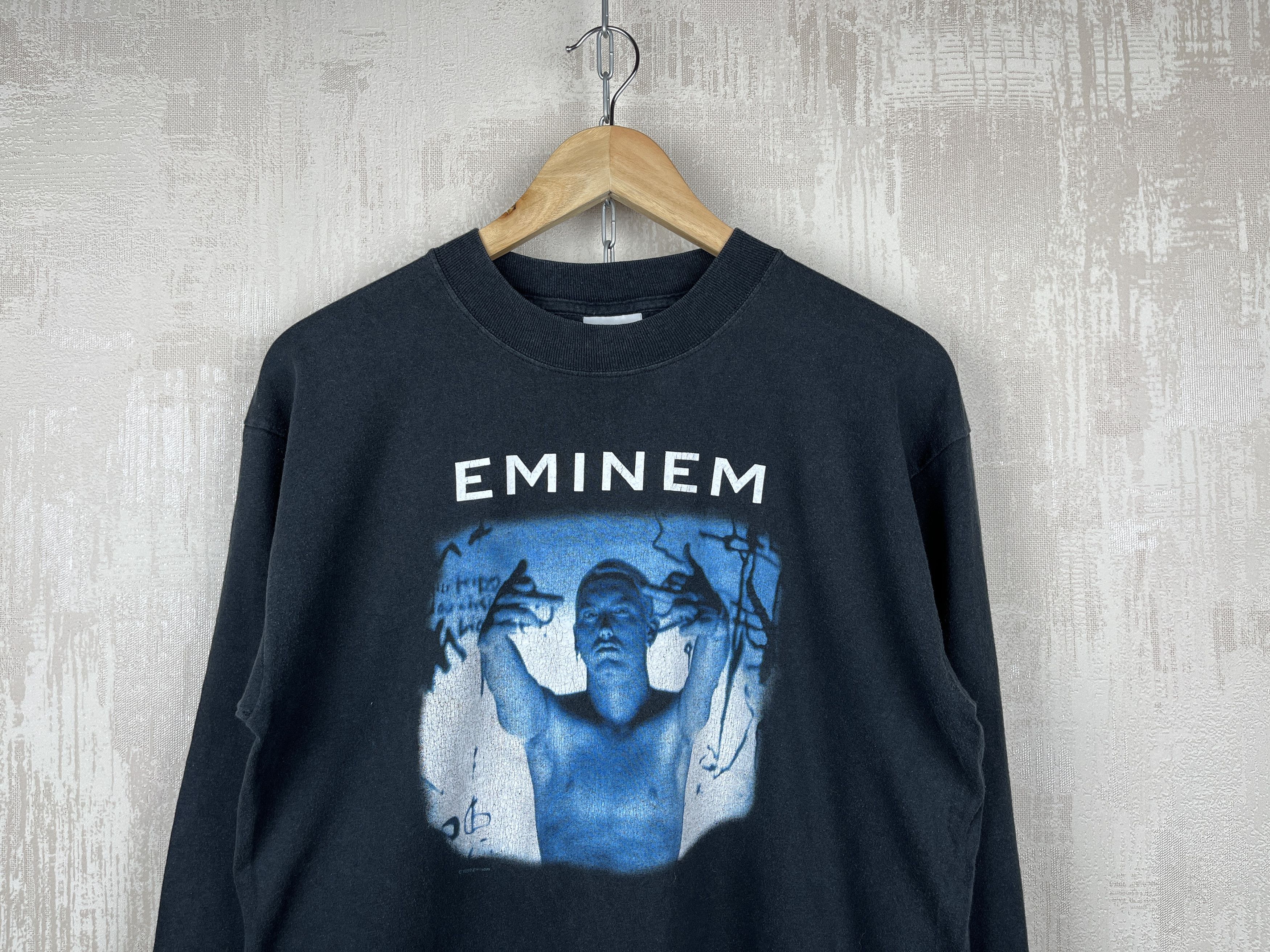 Eminem Vintage EMINEM 1999 Middle Finger Rap Slim Shady L/S T-shirt Size US M / EU 48-50 / 2 - 4 Thumbnail