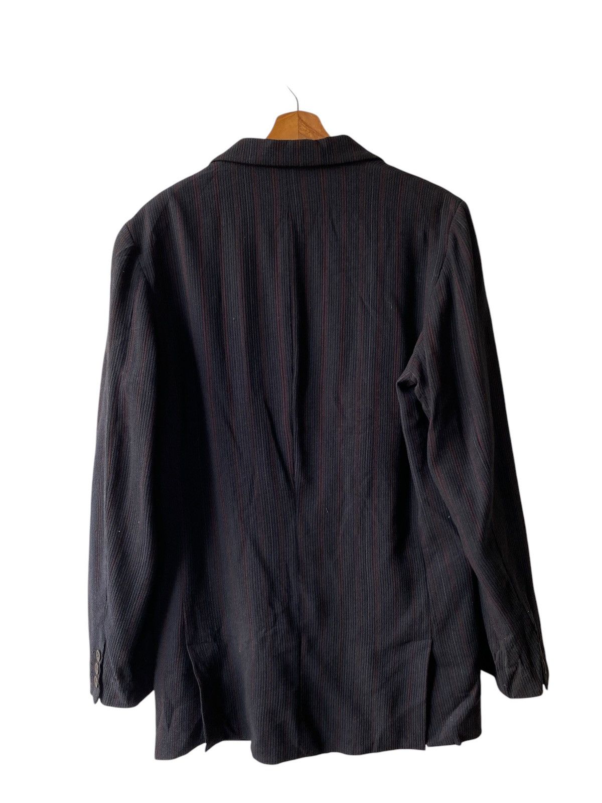 Marithe + Francois Girbaud × Vintage 1990s - Marithe Francois Girbaud Italy Pinstripe Blazer Size 44R - 3 Thumbnail