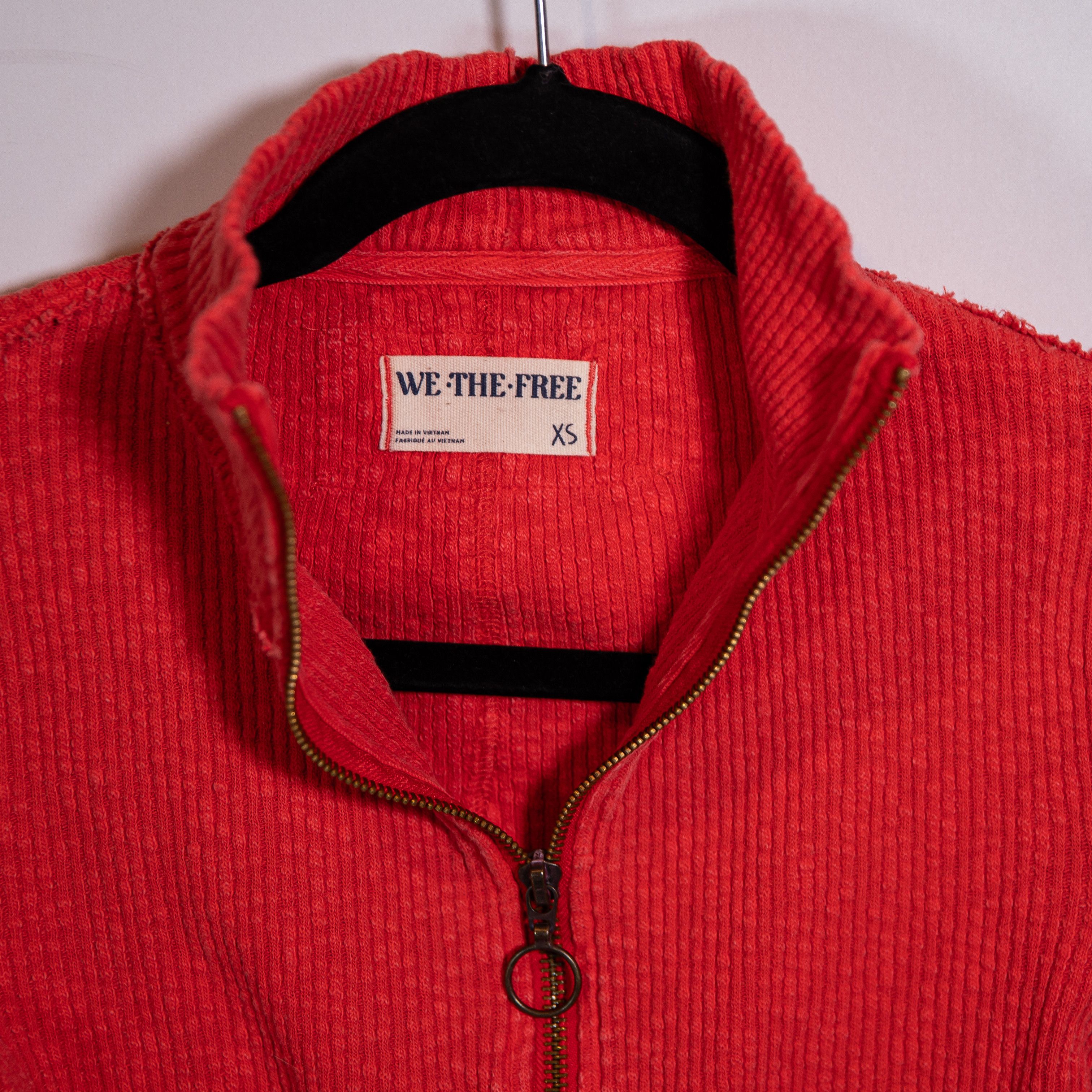 Free People Free People Midnight Half Zip V Neck Pullove Size XS / US 0-2 / IT 36-38 - 2 Thumbnail
