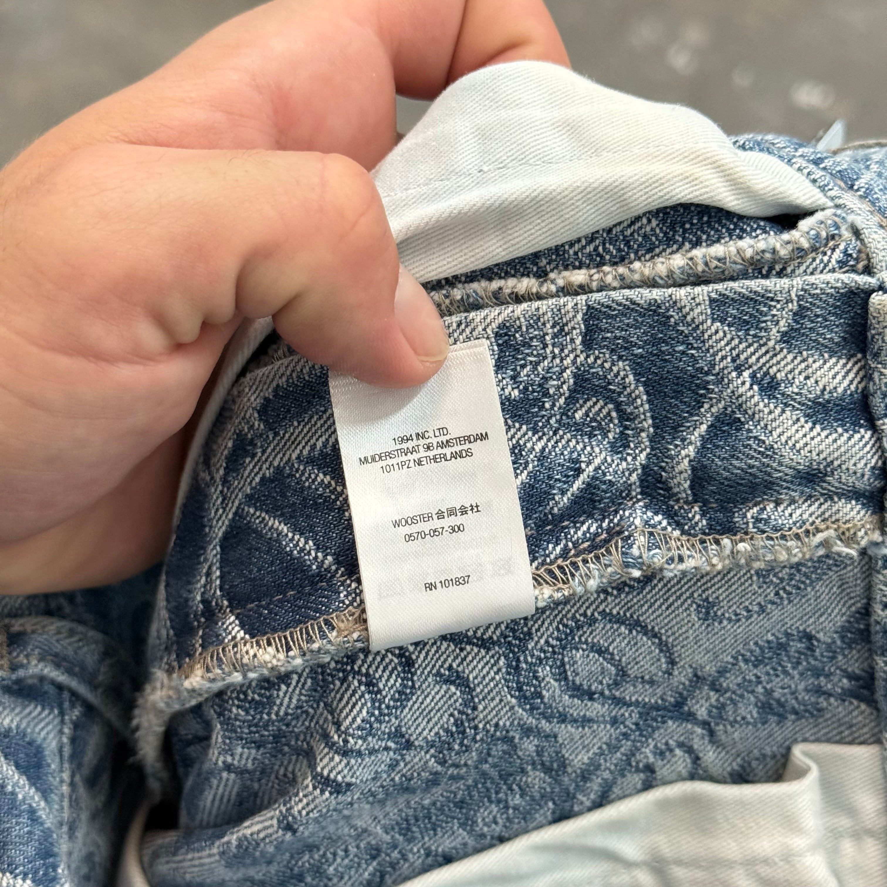 Supreme Supreme Script Jacquard Double Knee Denim Jeans - Size 30 Size US 30 / EU 46 - 6 Thumbnail