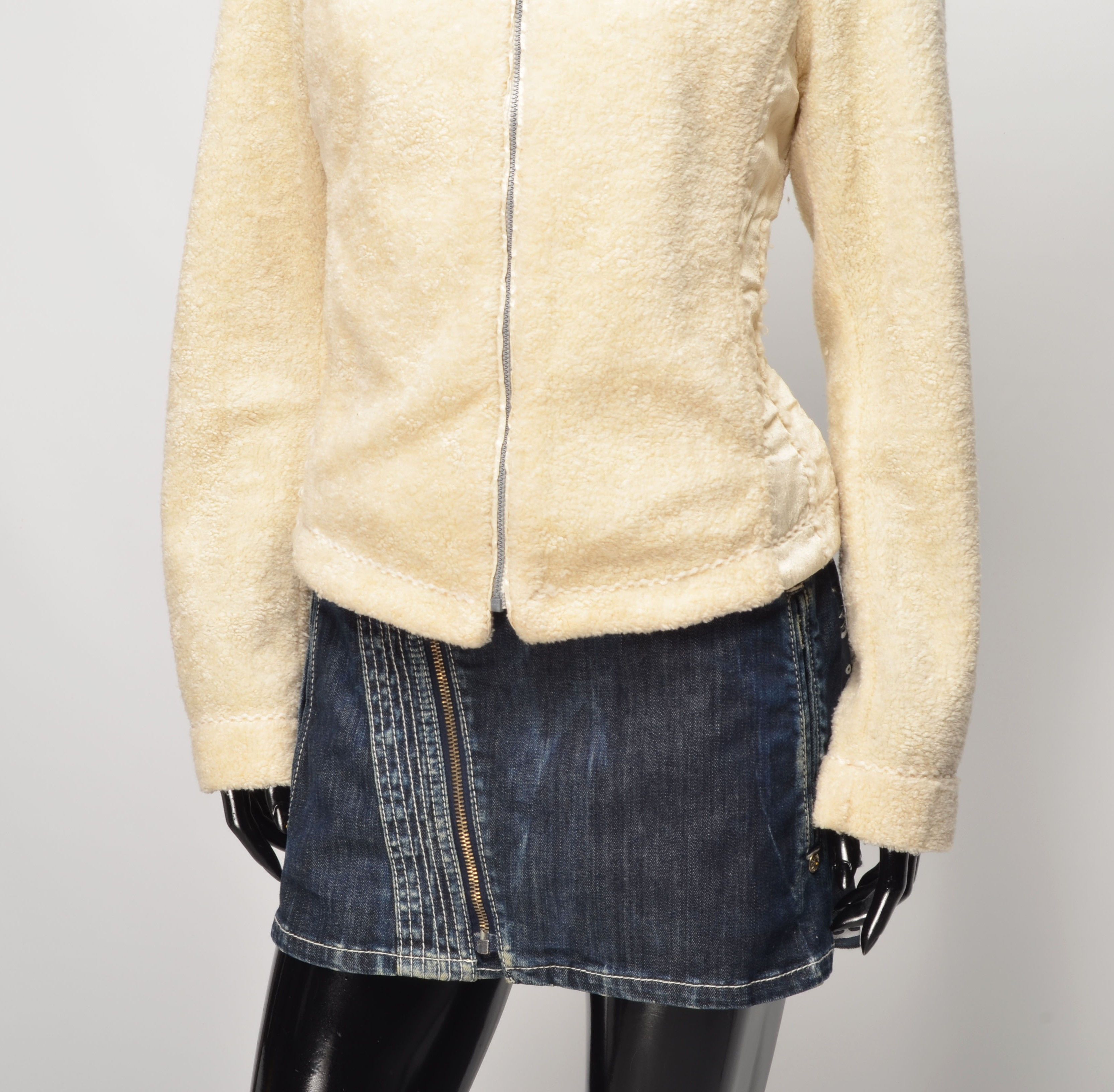 Vintage Vintage Nile Atelier Cream Warm Fleece Jacket Size S / US 4 / IT 40 - 8 Thumbnail