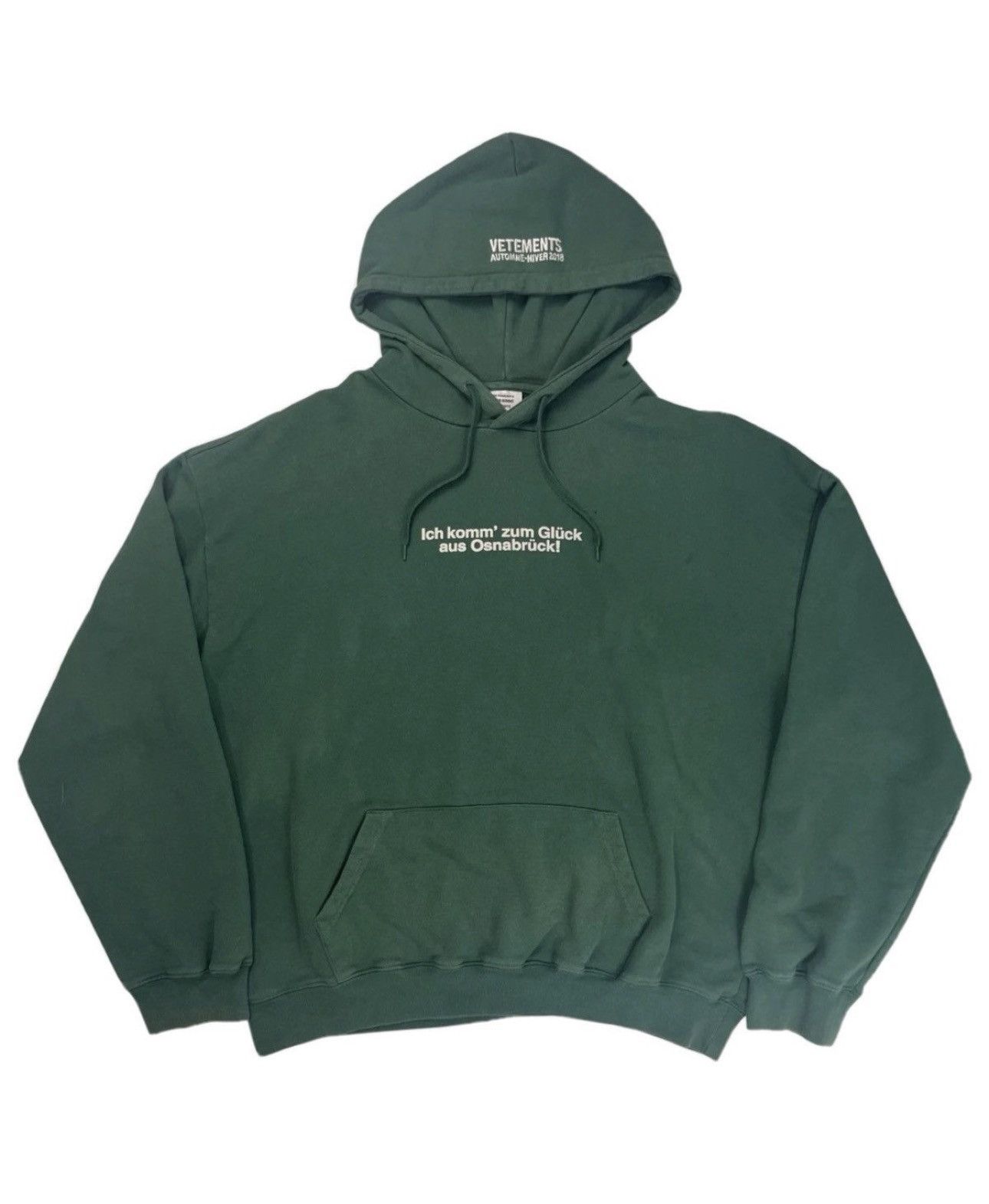 Vetements Green Tourist Hoodie | Grailed
