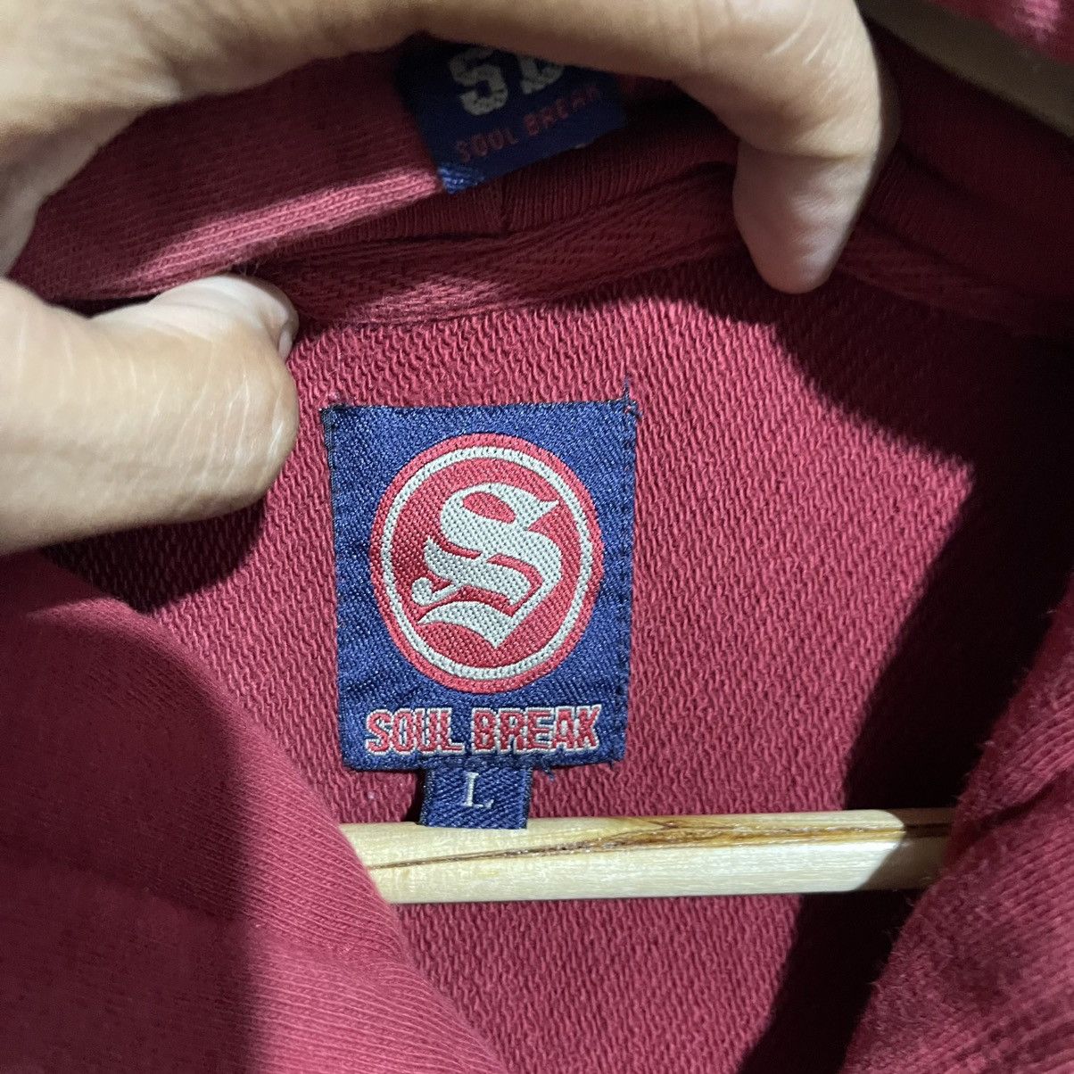 Japanese Brand Vintage Soul Break Embroidered Red Zip Hoodie — 2000s Size US L / EU 52-54 / 3 - 7 Thumbnail