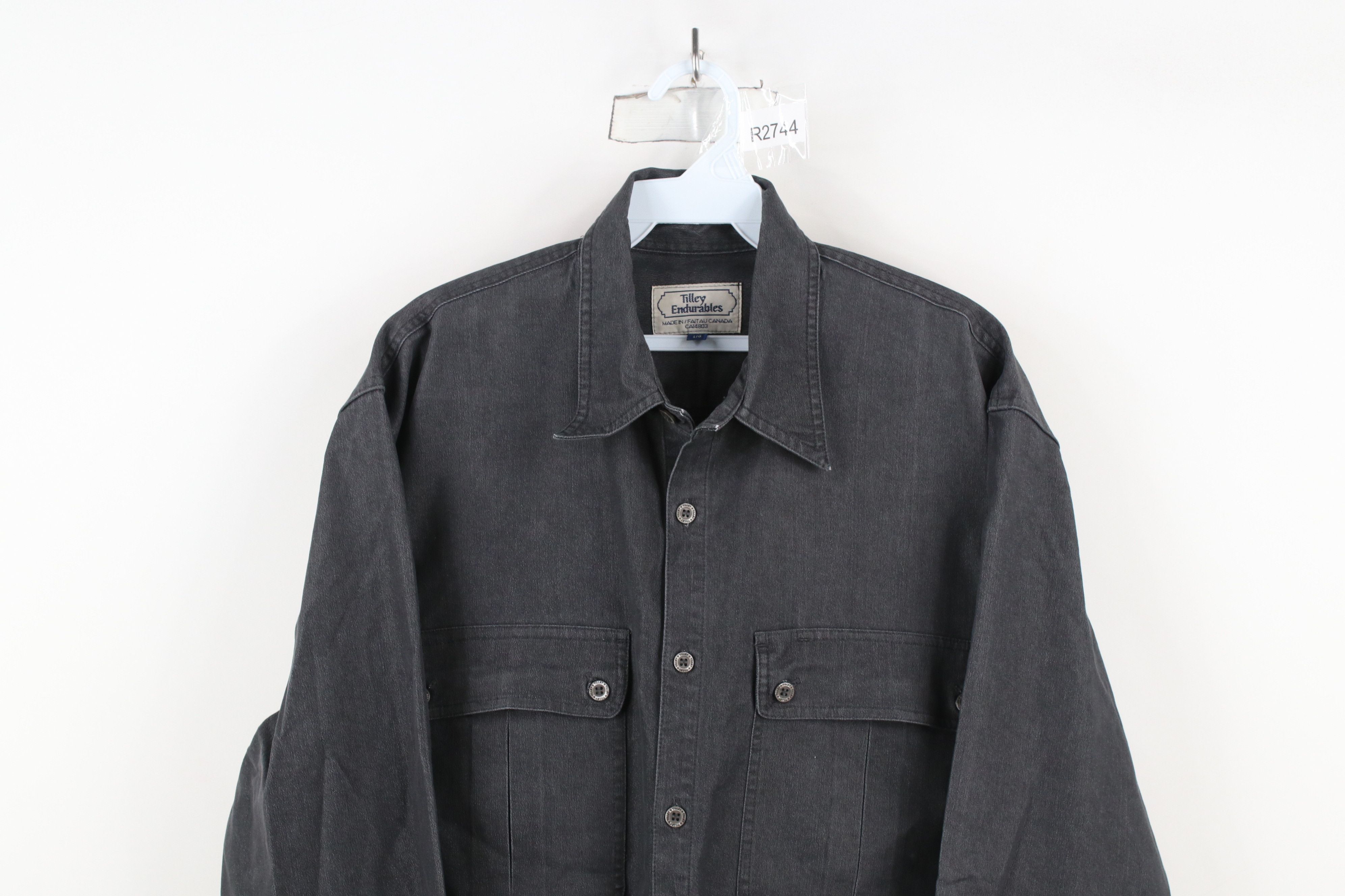 Tilley × Vintage Vintage Tilley Endurables Stretch Safari Denim Button Shirt Size US L / EU 52-54 / 3 - 2 Thumbnail