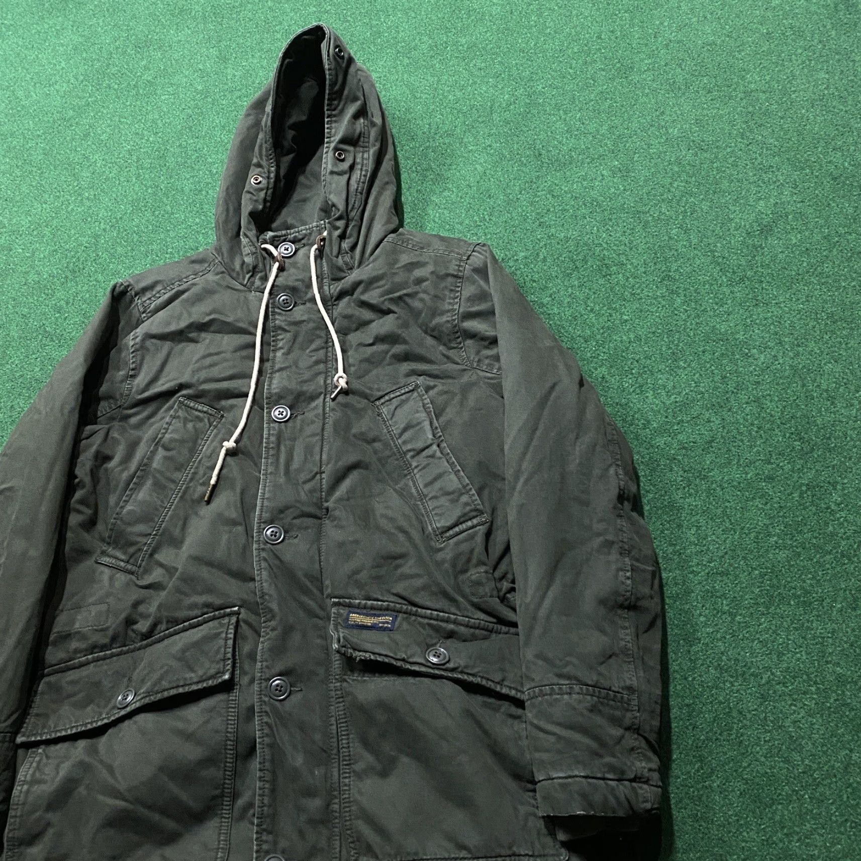 Abercrombie & Fitch VINTAGE Abercrombie & Fitch Jacket Mens S Green Military Style Parka Coat Size US S / EU 44-46 / 1 - 2 Thumbnail