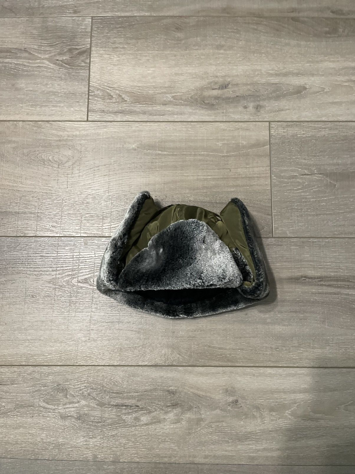 Other Olive Fur Hat Size ONE SIZE - 2 Thumbnail