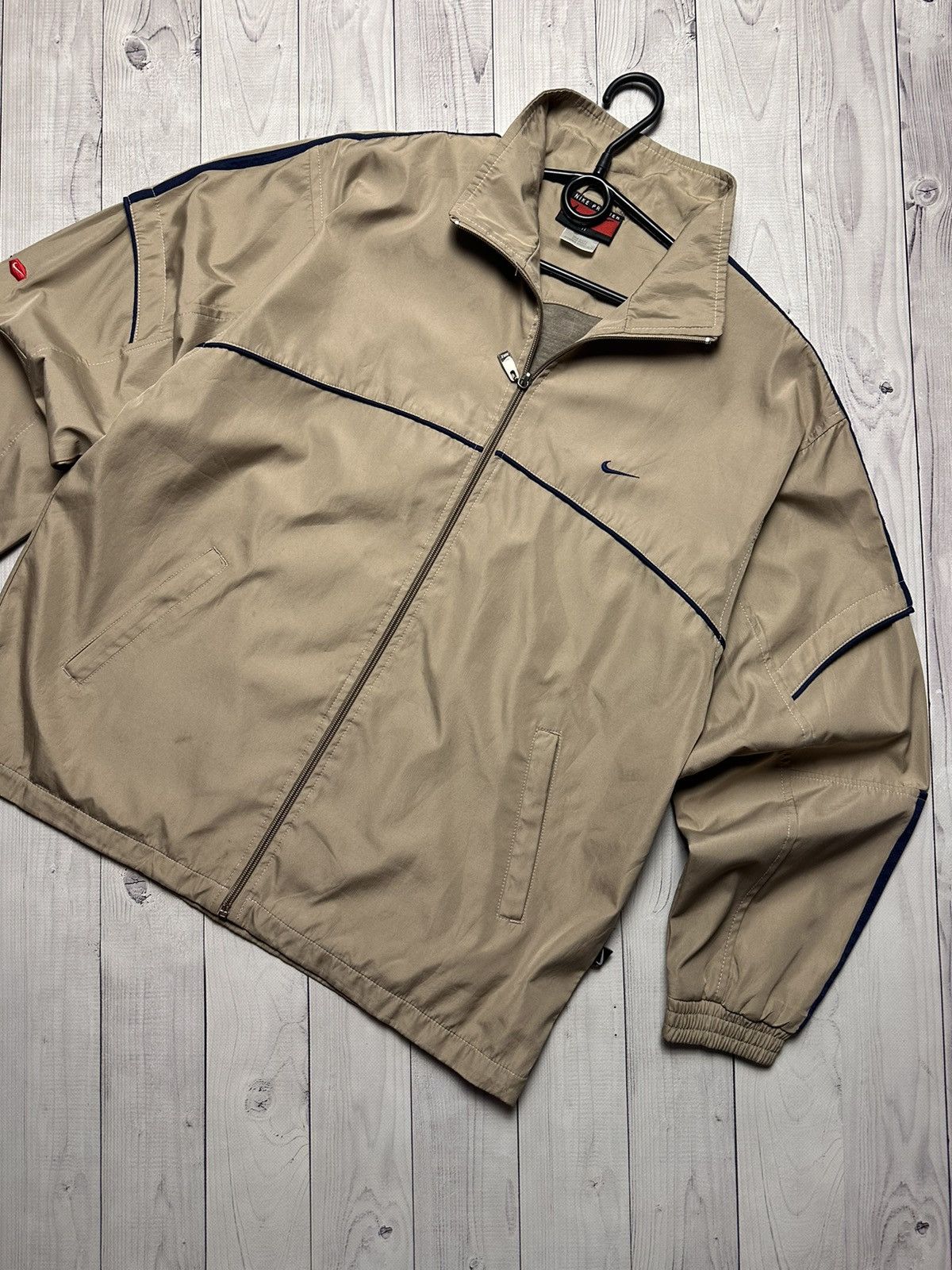Nike × Vintage Vintage Nike track jacket size M/L brown Size US L / EU 52-54 / 3 - 2 Thumbnail