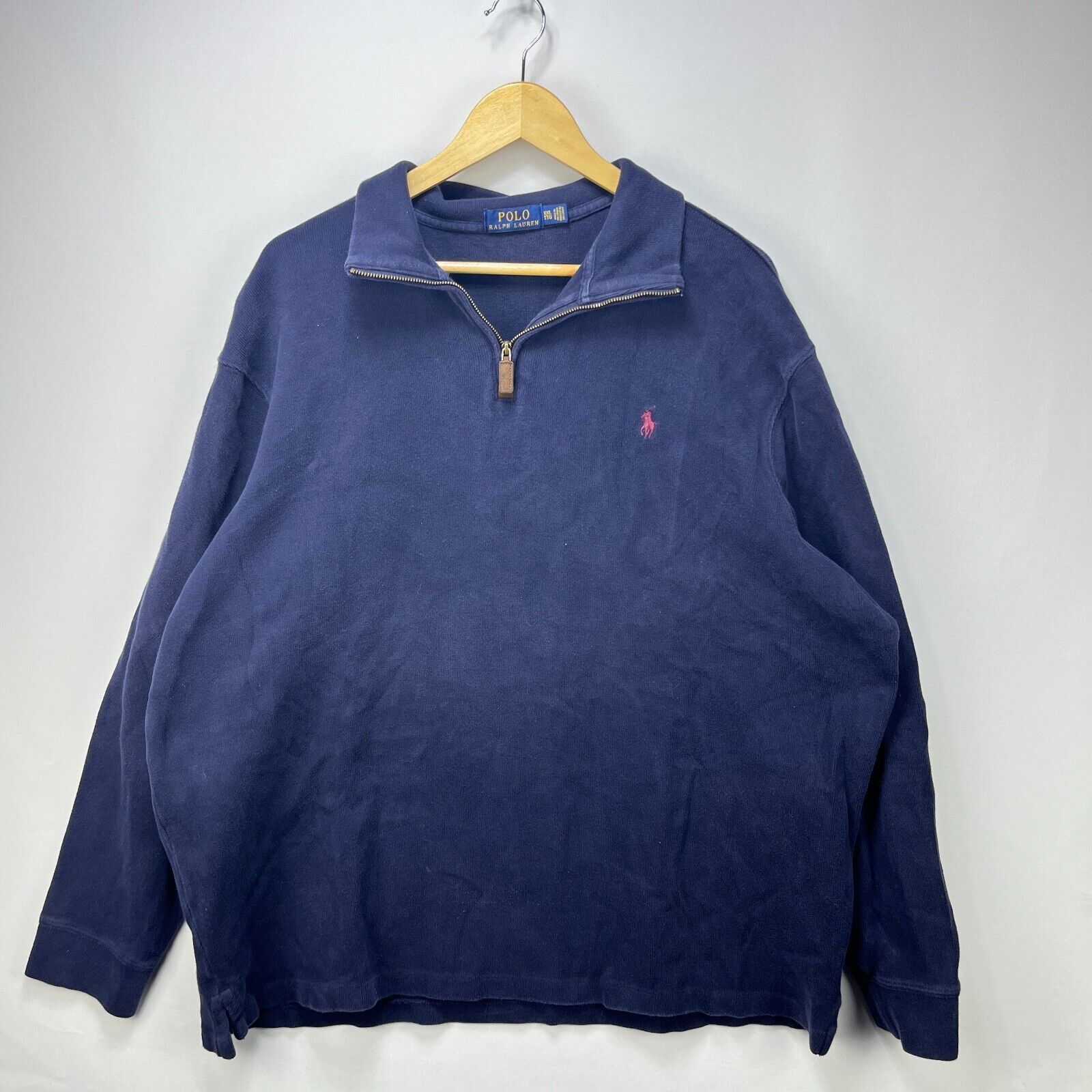 Polo Ralph Lauren × Vintage Vintage Polo Ralph Lauren Quarter Zip Pony Sweatshirt 2XL Size US XXL / EU 58 / 5 - 1 Thumbnail