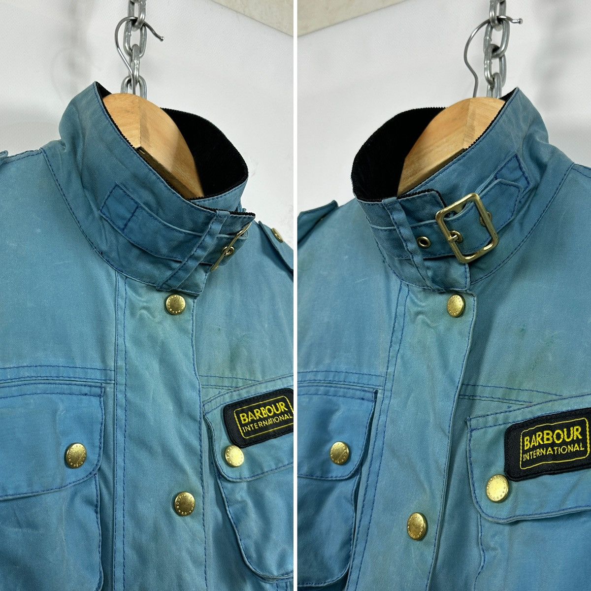 Barbour Vintage Barbour Blue Summer Wax International Coat Jacket Size S / US 4 / IT 40 - 14 Thumbnail