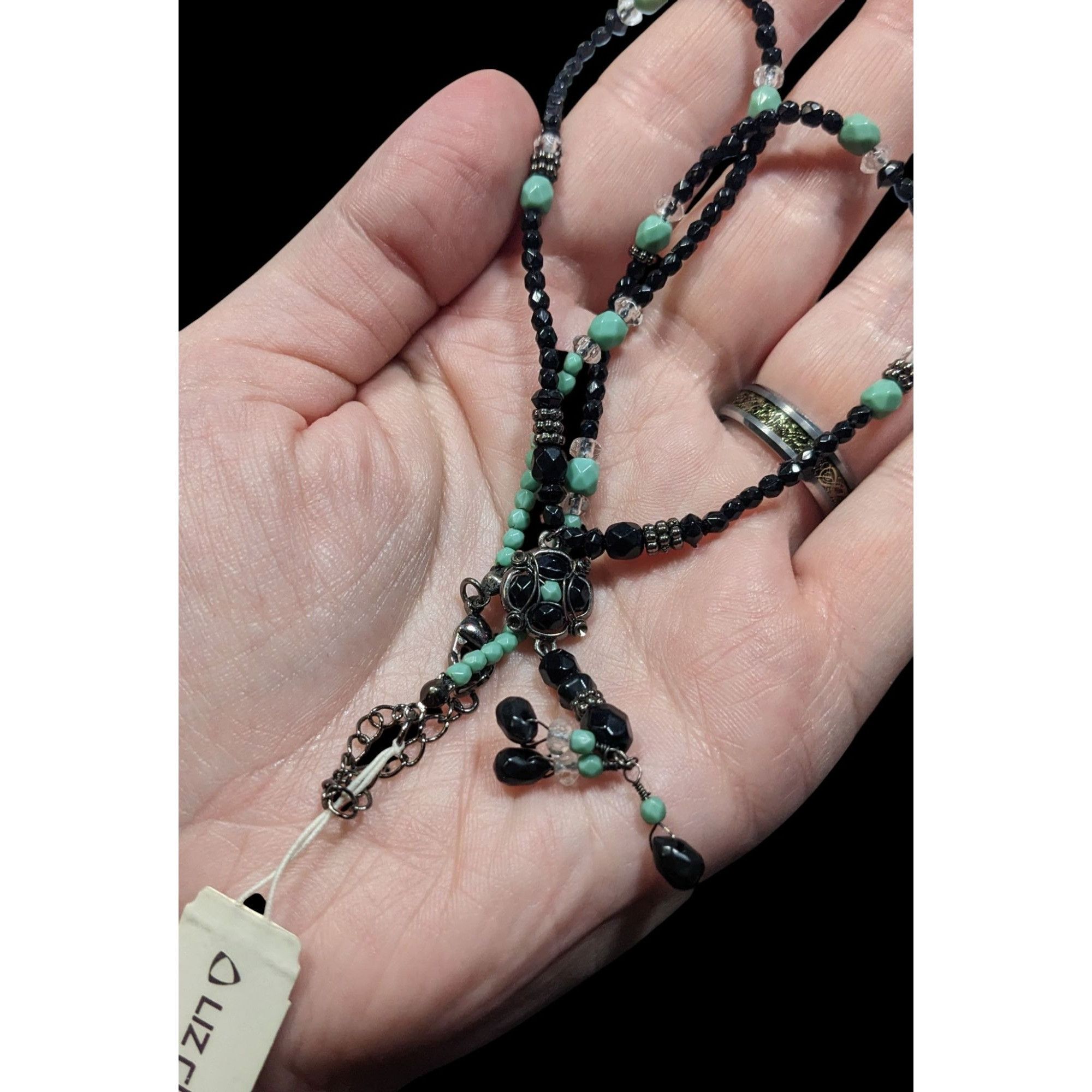 Liz Claiborne Liz Claiborne Bohemian Black And Blue Beaded Necklace Size ONE SIZE - 5 Thumbnail