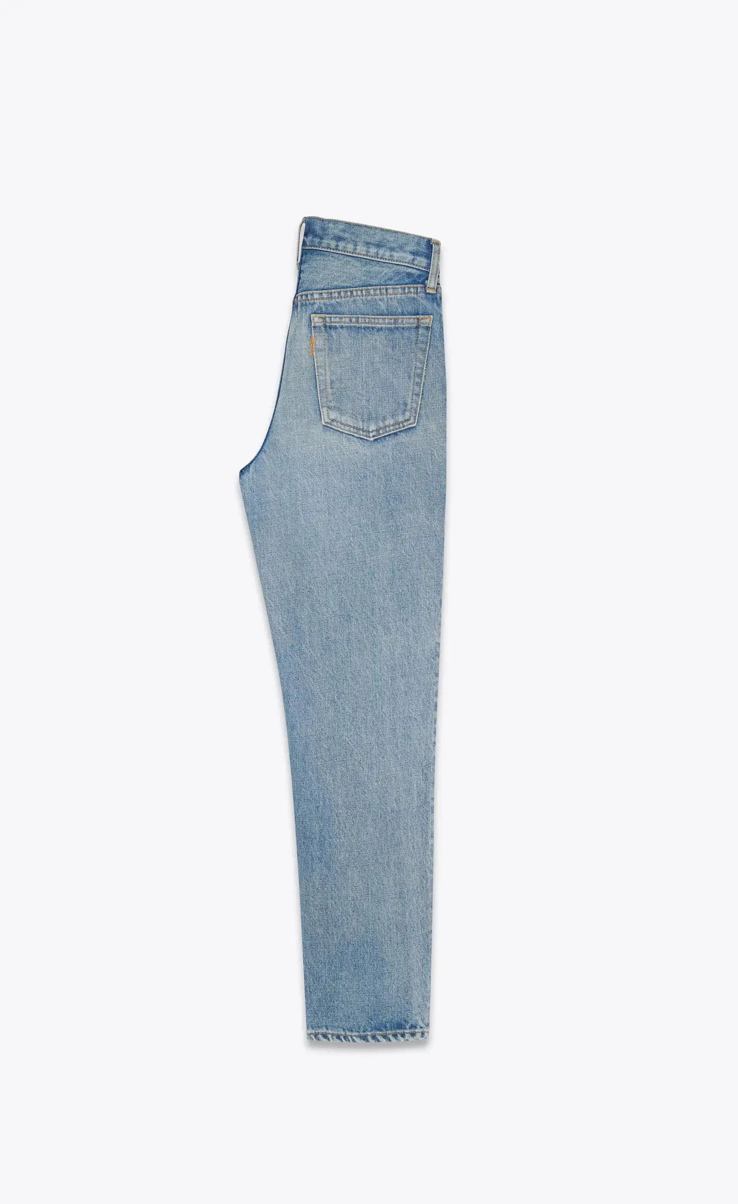 Saint Laurent Paris oc11z1025 688488 Venice Cropped Jeans In Authentic Denim Size 29" - 3 Thumbnail