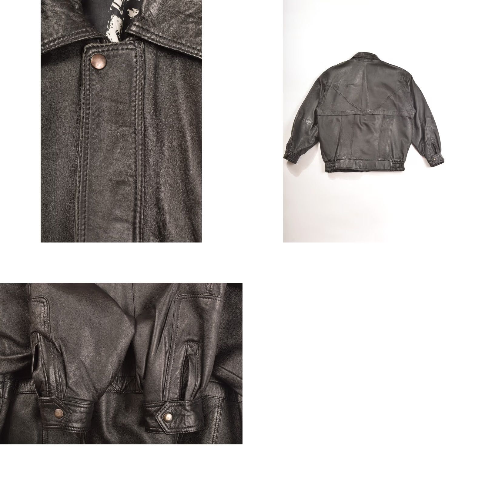 Vintage VINTAGE Wright & Ditson Regulation Black Leather Jacket Shirt/Men M 100% Leather Bomber Jacket Pakistan Mens Size US M / EU 48-50 / 2 - 8 Thumbnail