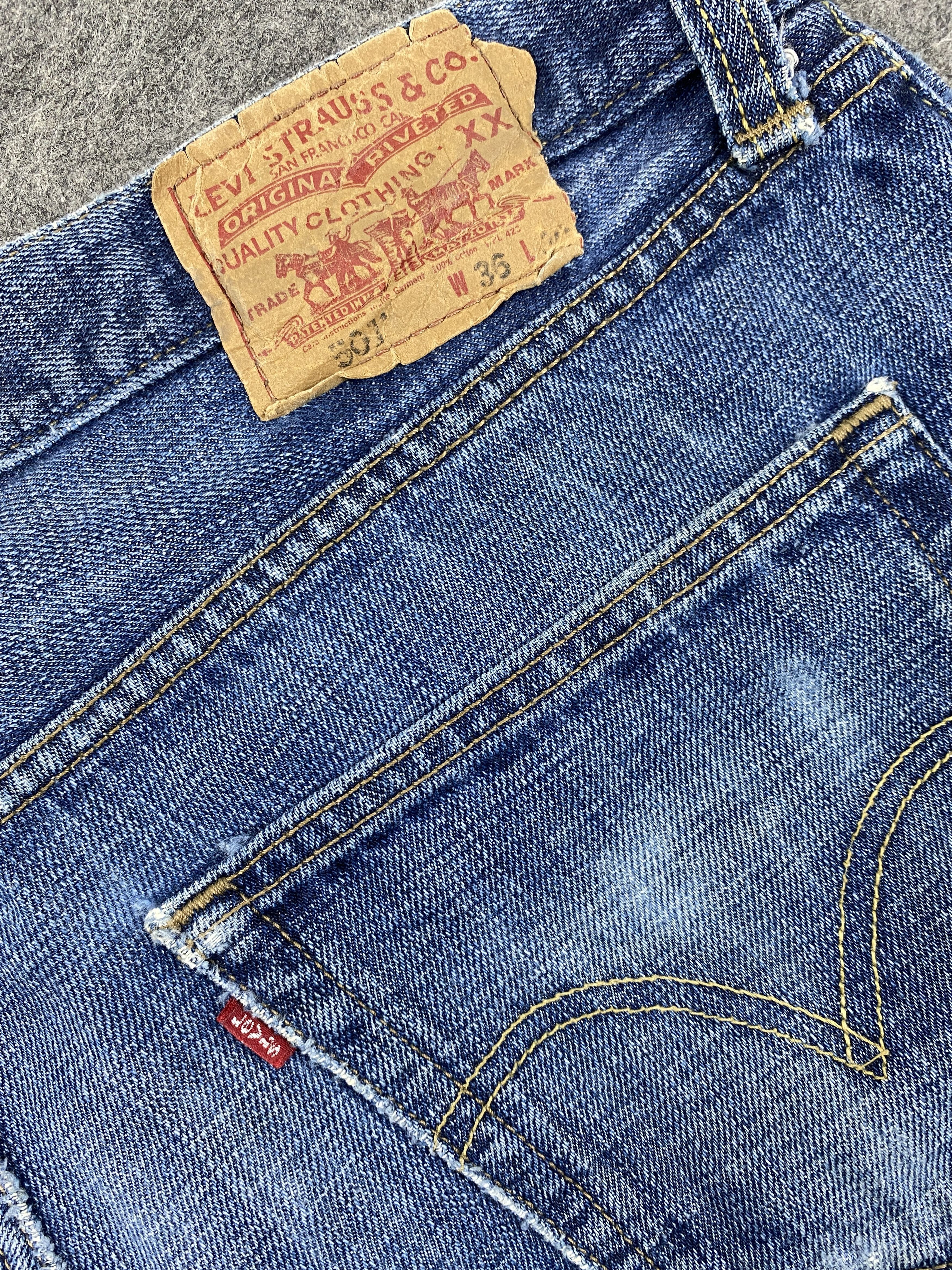 Levi's Distressed Blue Vintage Levi's 501 Jeans 37x30 Denim -JN2429 Size US 37 - 11 Thumbnail