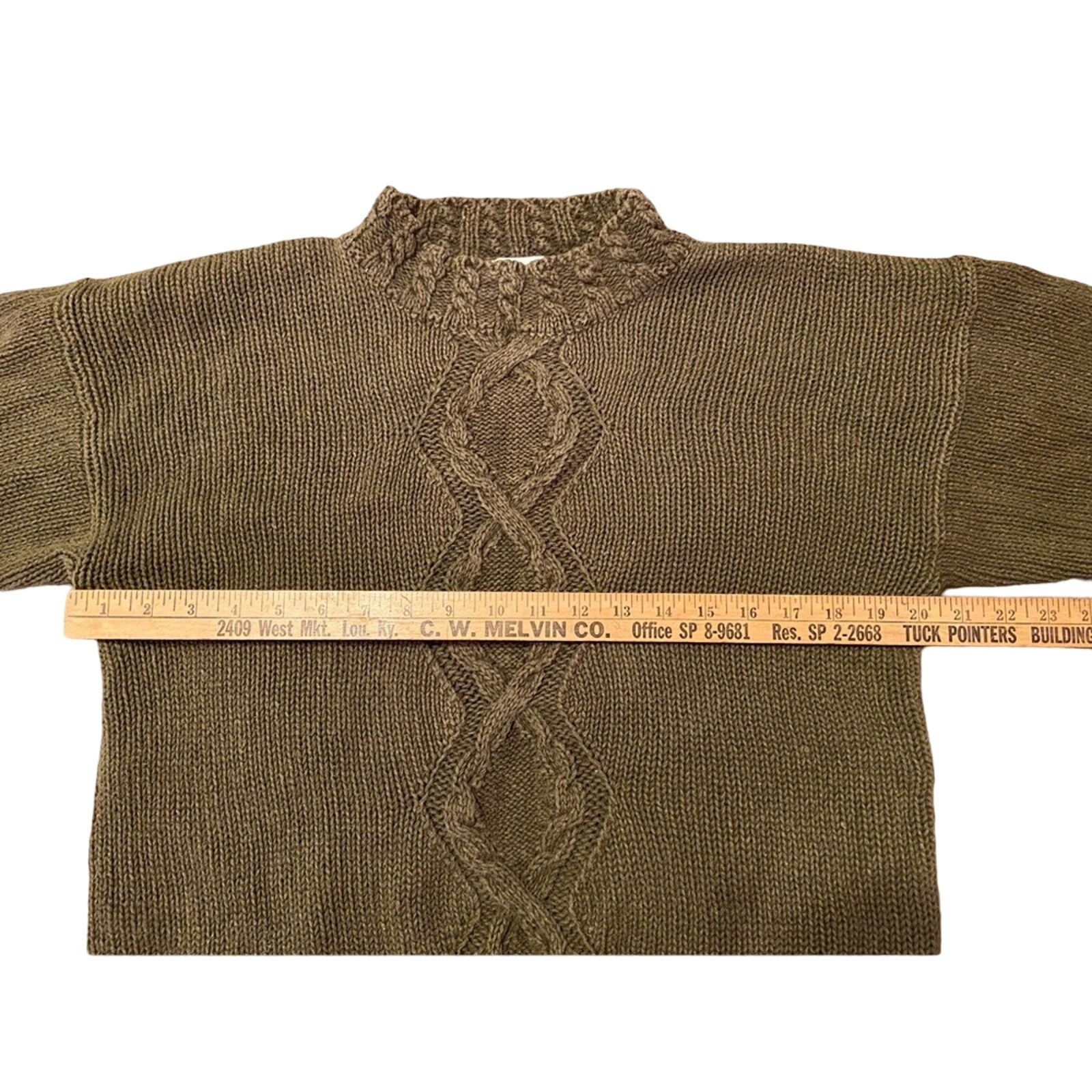 Other Fast Pace Chunky knit Olive Green Sweater Size M / US 6-8 / IT 42-44 - 5 Thumbnail