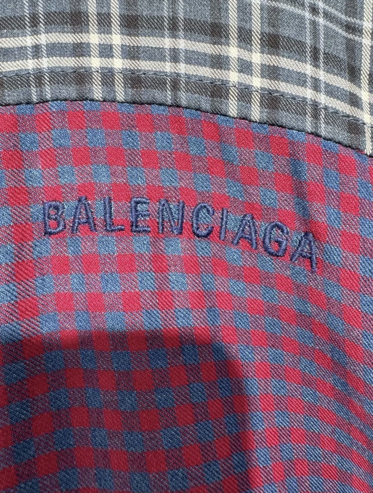 Balenciaga Balenciaga patchwork plaid logo submachine jacket -DMC Size US S / EU 44-46 / 1 - 4 Thumbnail