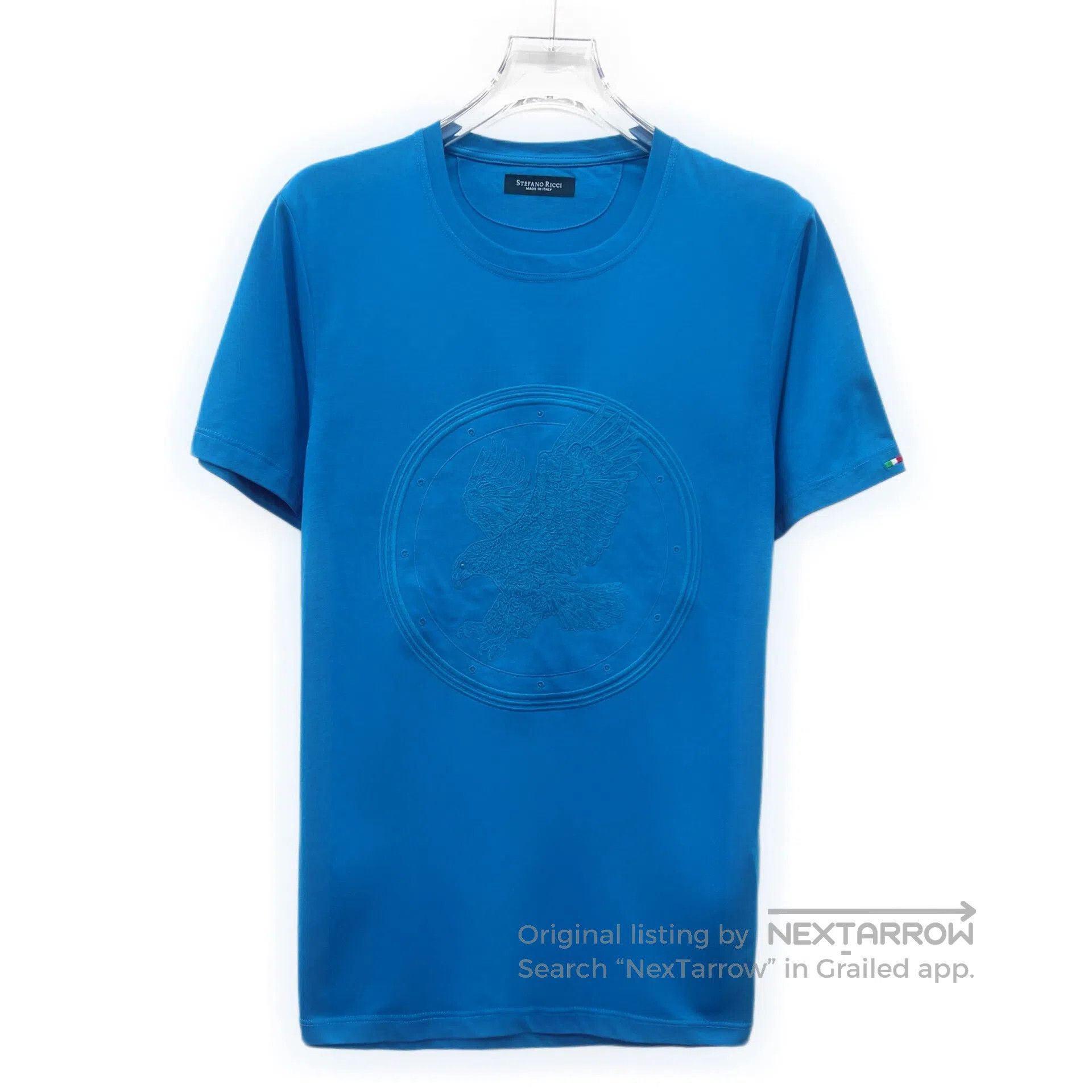 Stefano Ricci Stefano Ricci Blue Eagle Logo Embroidered Cotton Round Nec Size US M / EU 48-50 / 2 - 1 Thumbnail