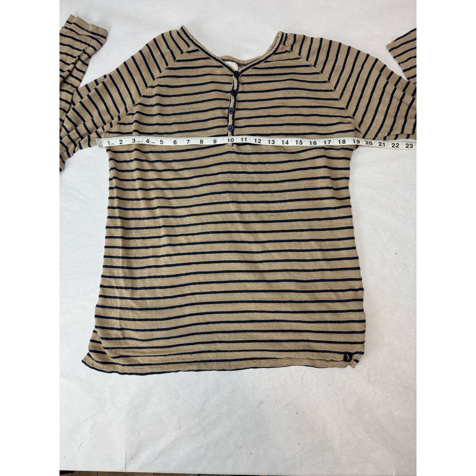 Civil Society Civil Society Linen Shirt Stripes Neutral Beige Blue Large Size L / US 10 / IT 46 - 4 Thumbnail