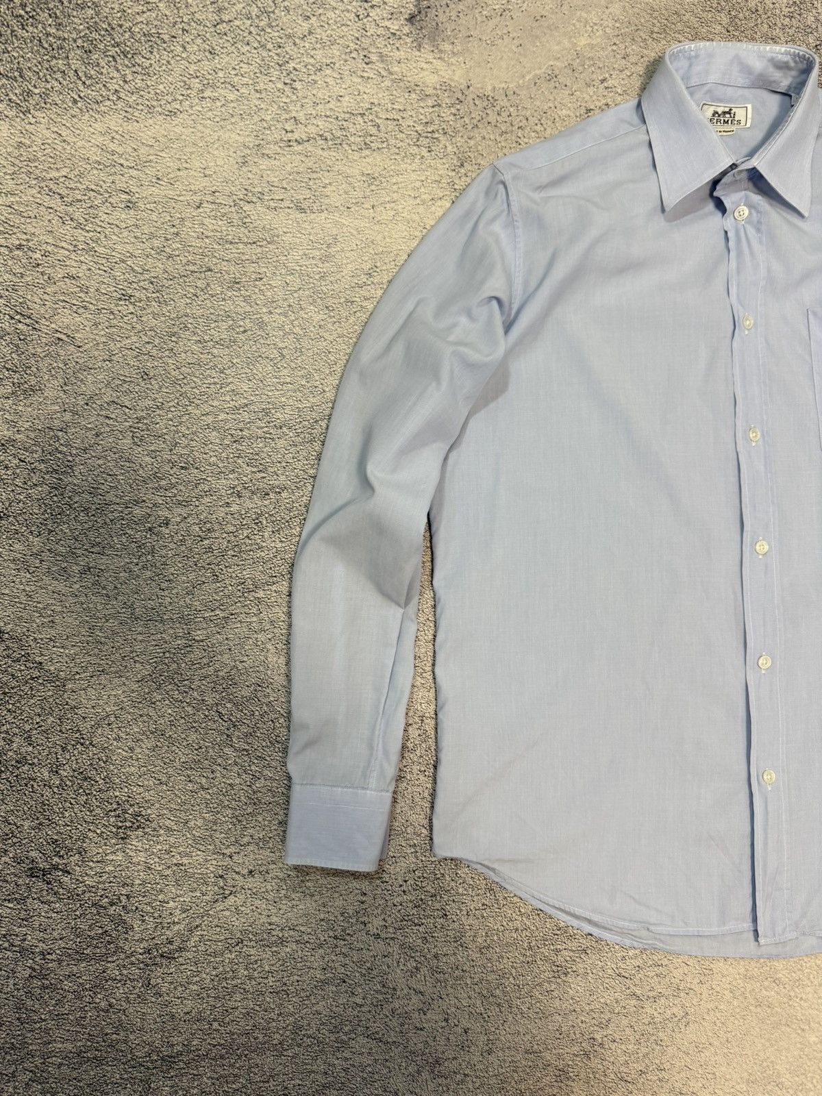 Hermes Hermes Men Shirt Long Sleeve 15 (1/2) 39 Button Front France Size US S / EU 44-46 / 1 - 7 Thumbnail