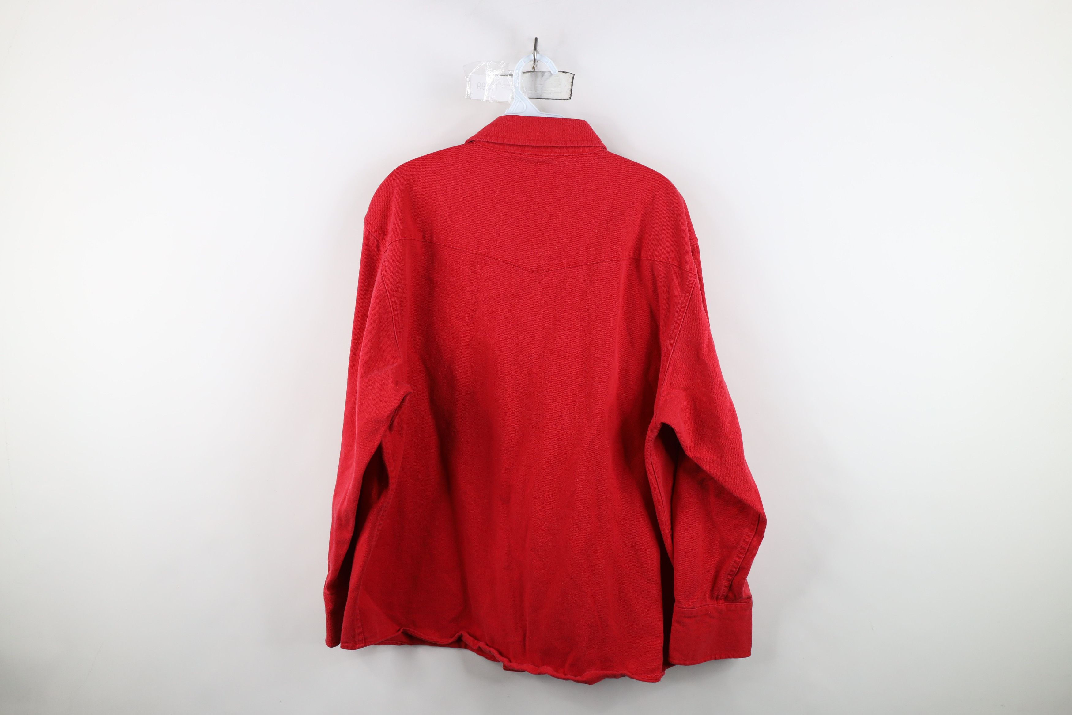 Marlboro Vintage 90s Marlboro Heavy Western Cowboy Button Shirt Red Size US L / EU 52-54 / 3 - 10 Thumbnail